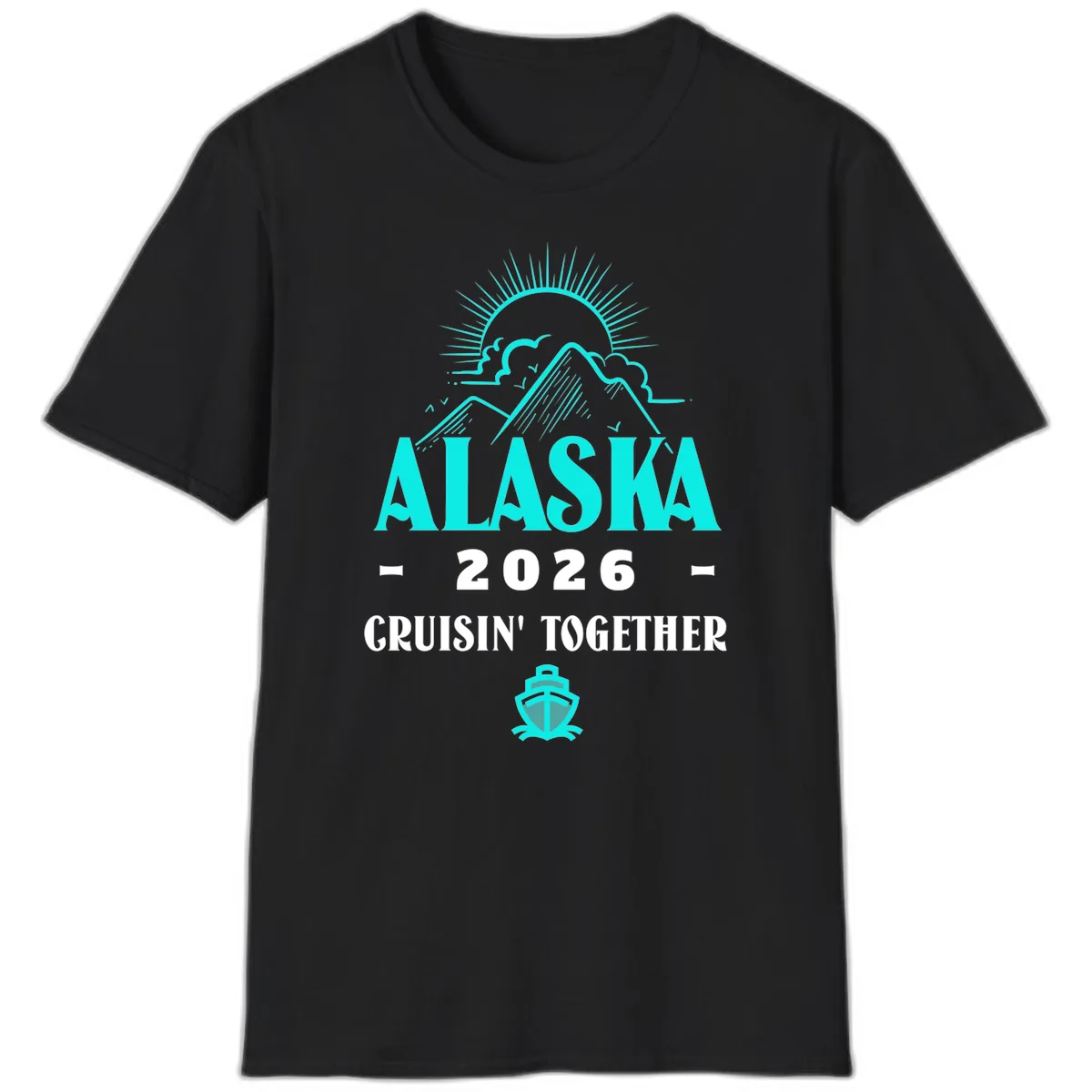 Alaska 2026 Cruisin' Together Design T-Shirt in Black