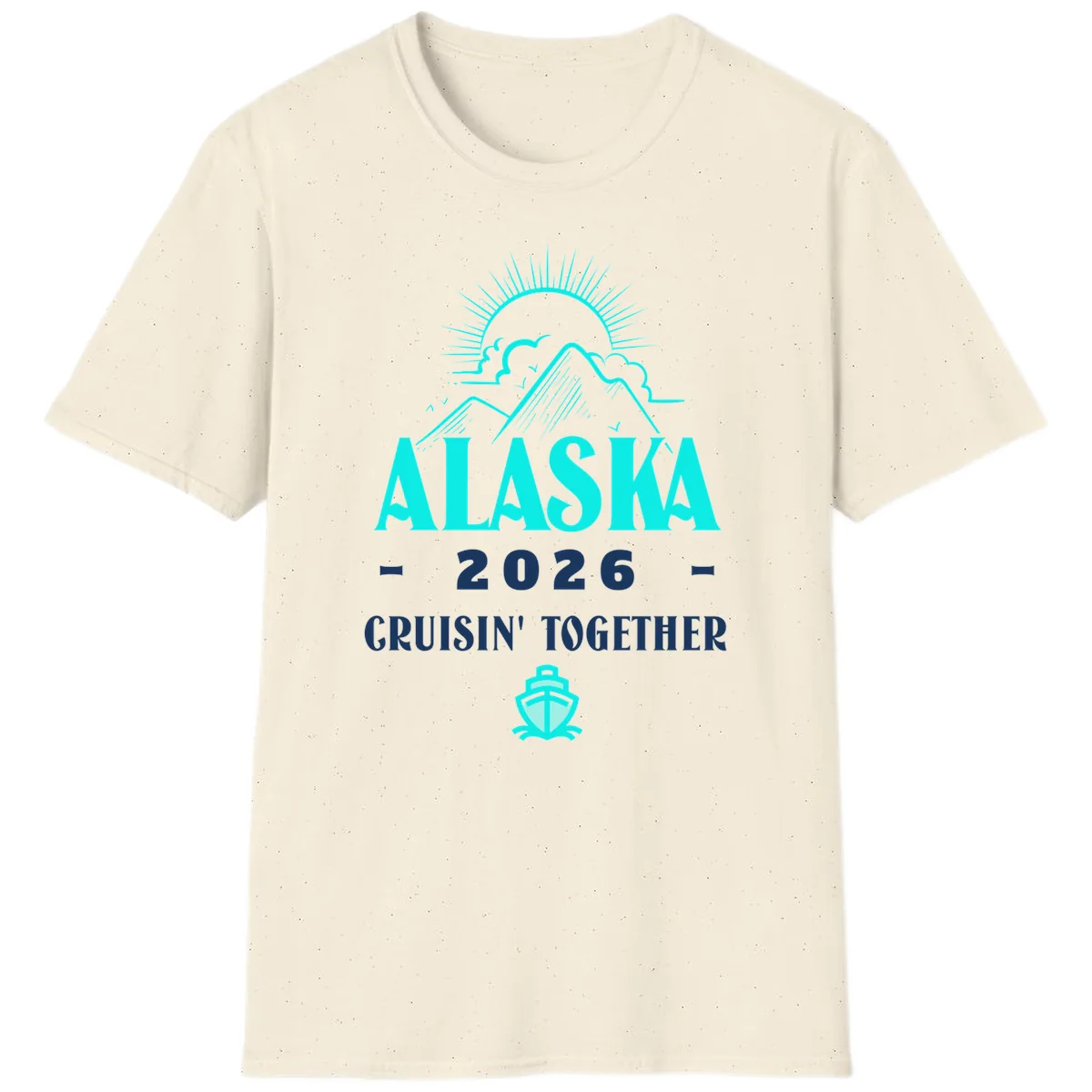Alaska 2026 Cruisin' Together Design T-Shirt in Natural