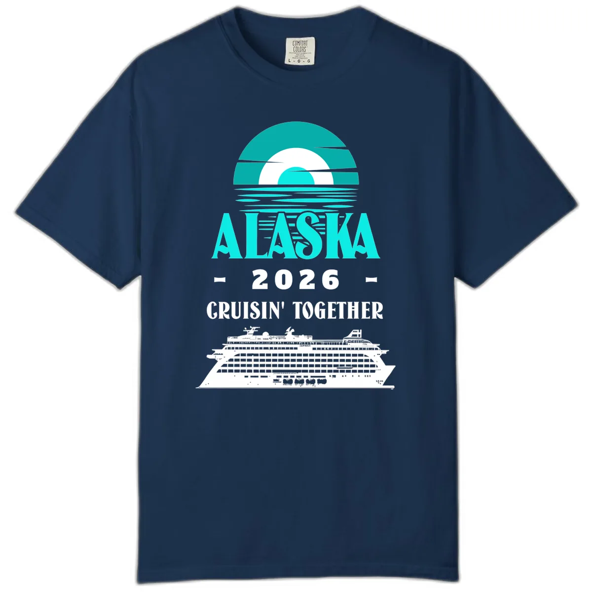 Alaska 2026 Cruisin' Together Cruise Ship Comfort Color in Navy