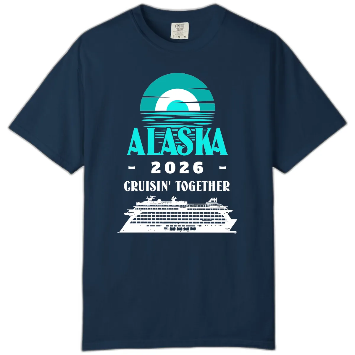Alaska 2026 Cruisin' Together Cruise Ship Comfort Color in True Navy