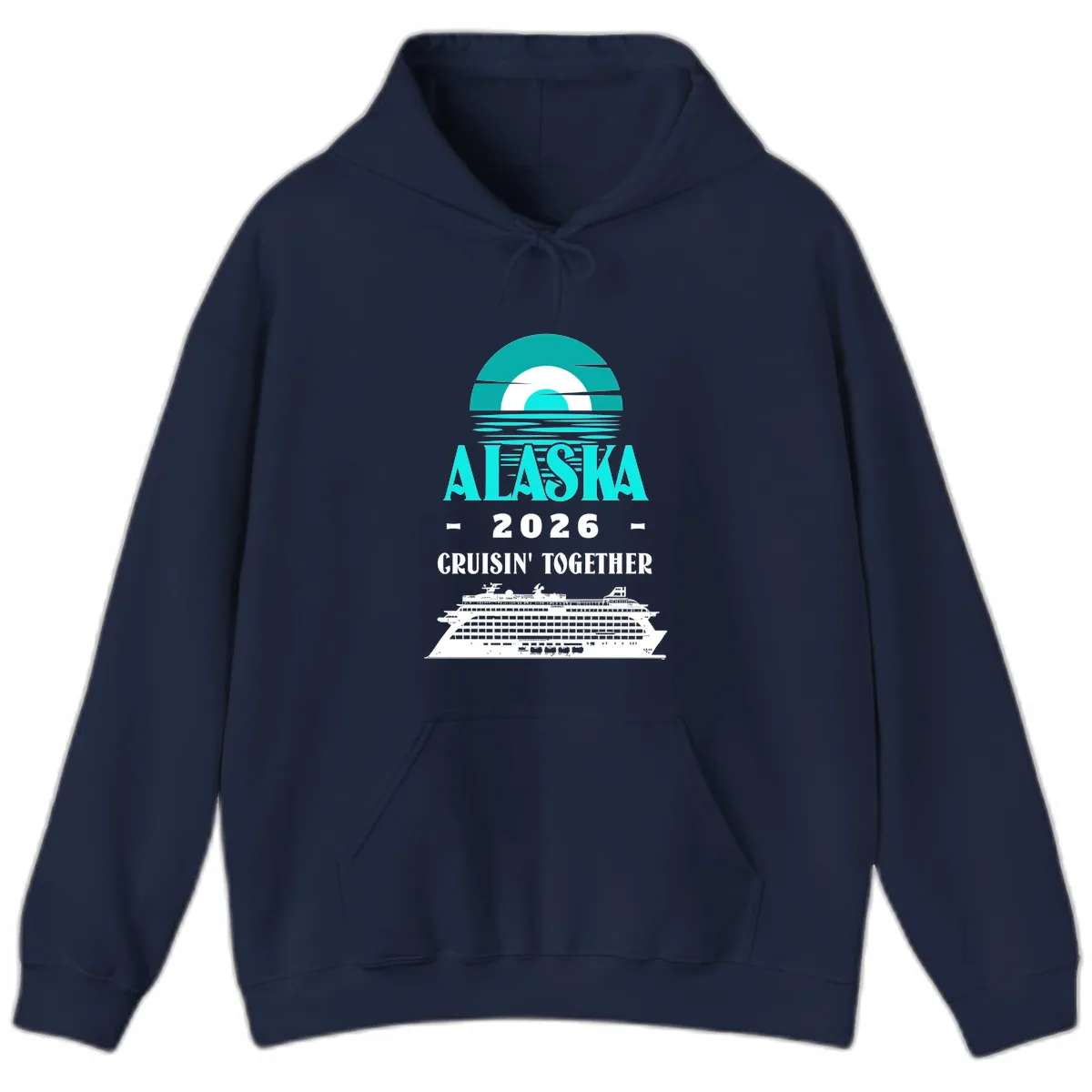 Alaska 2026 Cruisin' Together Cruise Ship Hoodie in Navy
