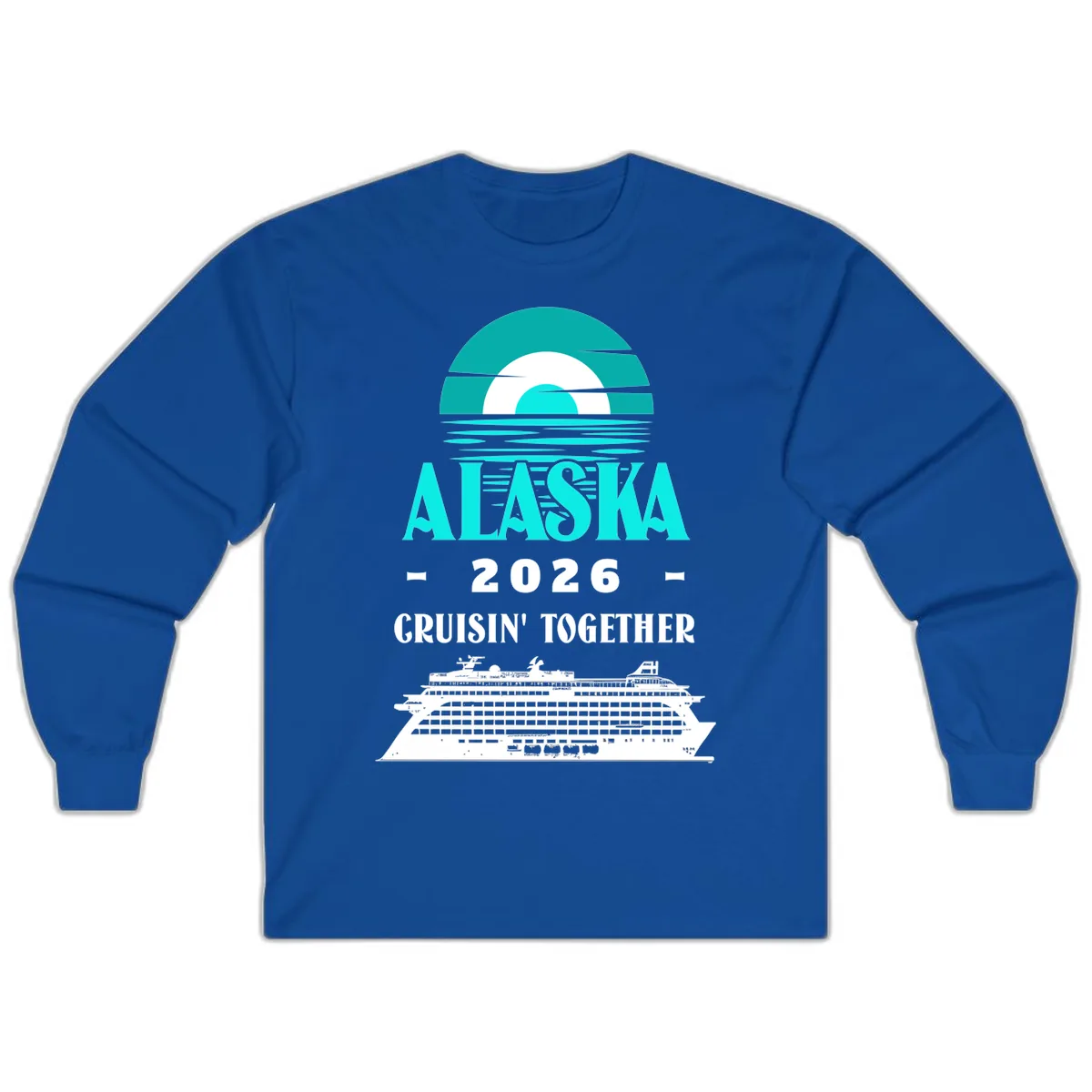 Alaska 2026 Cruisin' Together Cruise Ship Long Sleeve in Royal