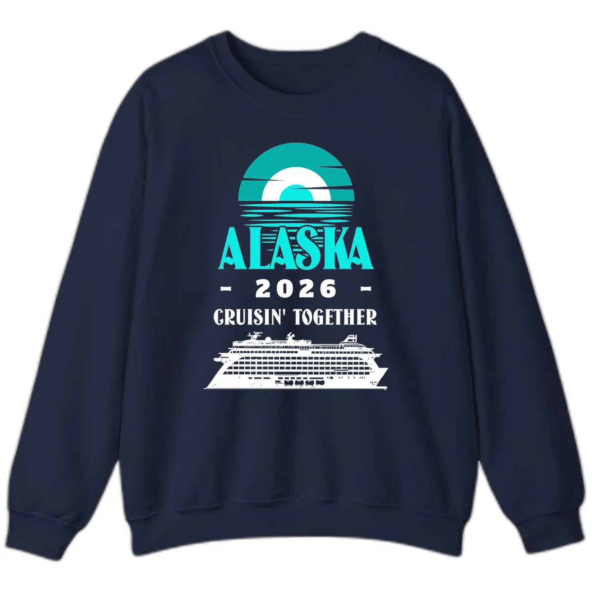 Alaska 2026 Cruisin' Together Cruise Ship Sweatshirt in Navy