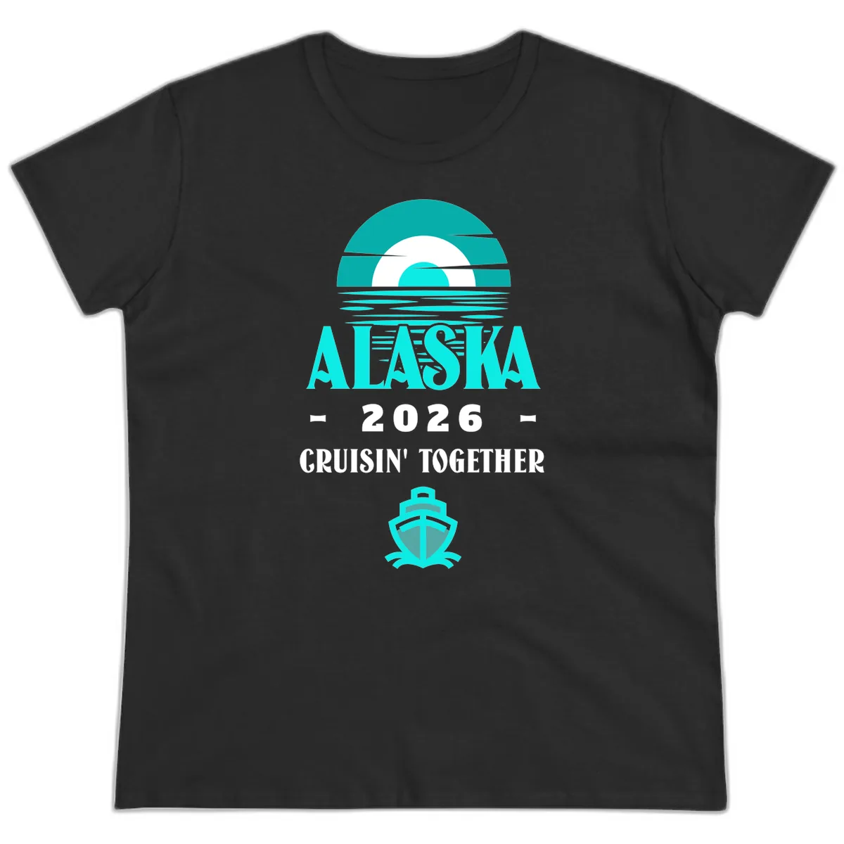 Alaska 2026 Cruisin' Together Scenic Ladies Tee in Black