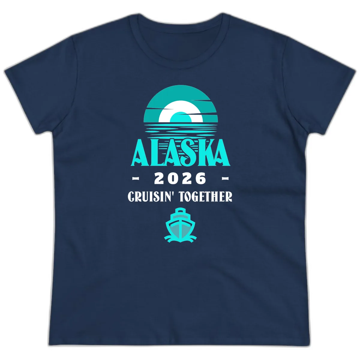 Alaska 2026 Cruisin' Together Scenic Ladies Tee in Navy