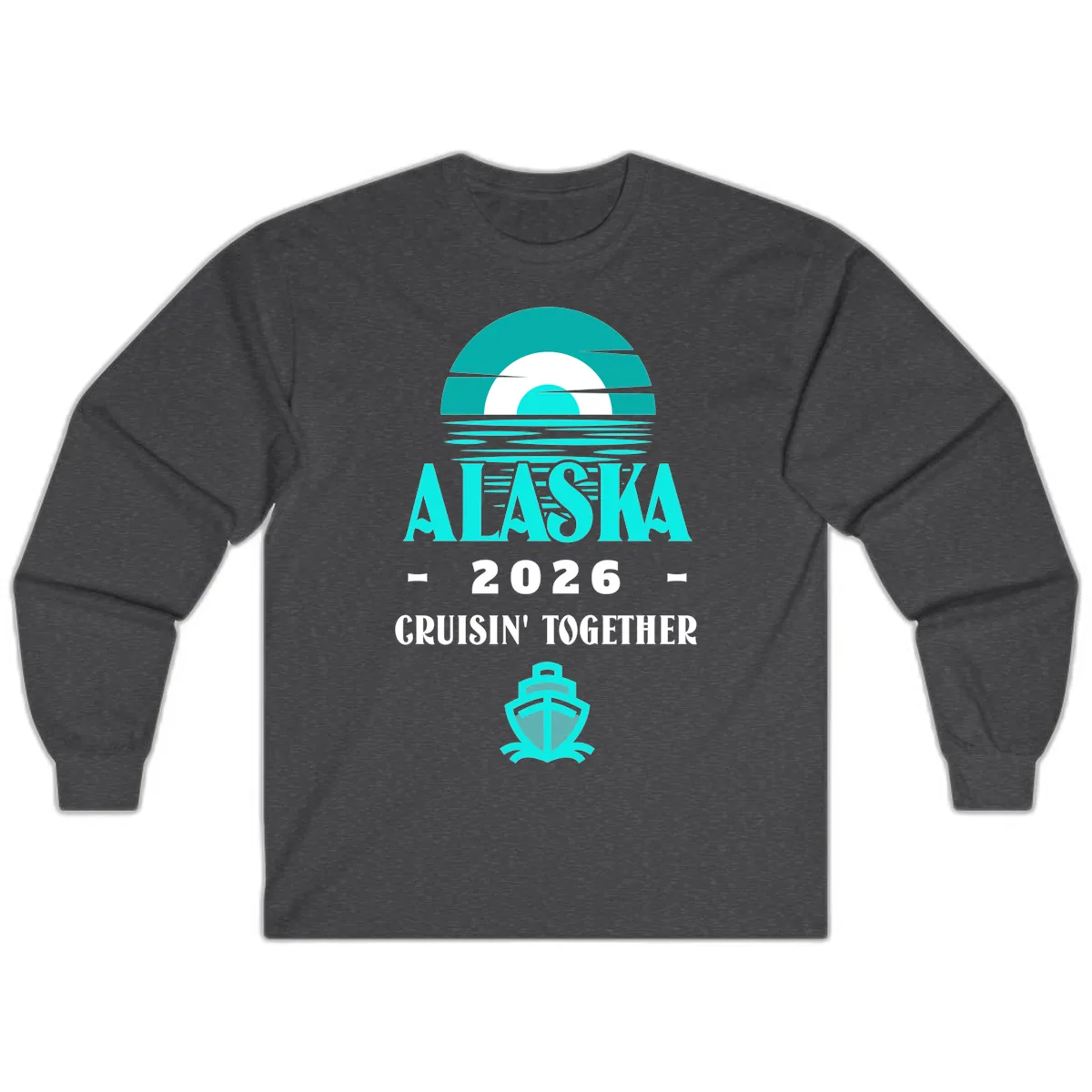 Alaska 2026 Cruisin' Together Scenic Long Sleeve in Dark Heather