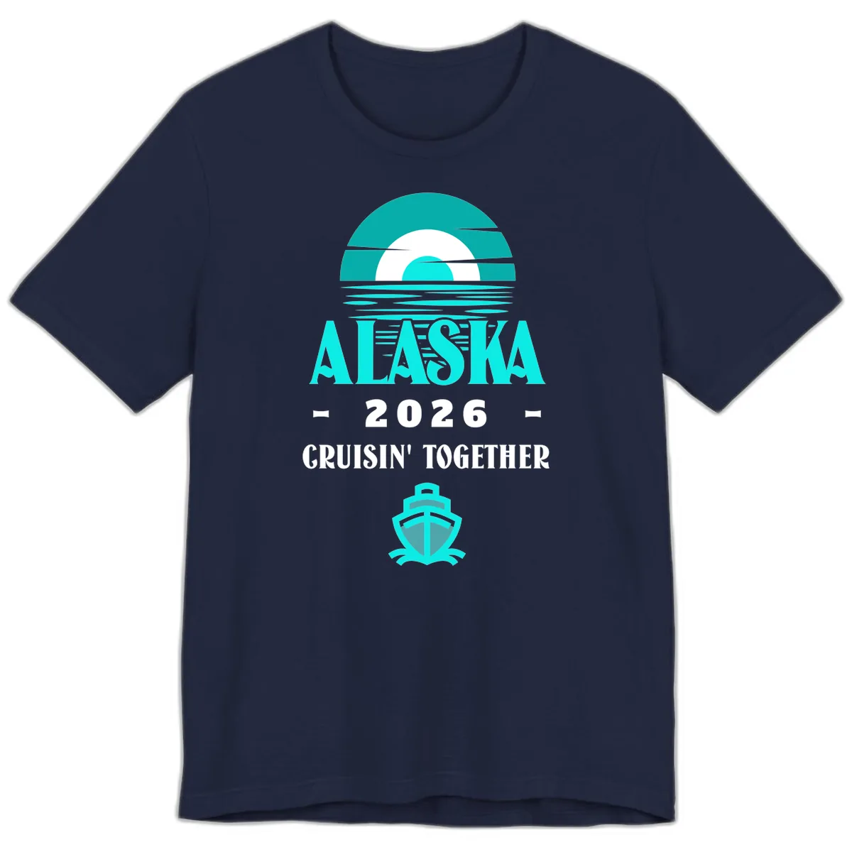 Alaska 2026 Cruisin' Together Scenic Premium T-Shirt in Navy