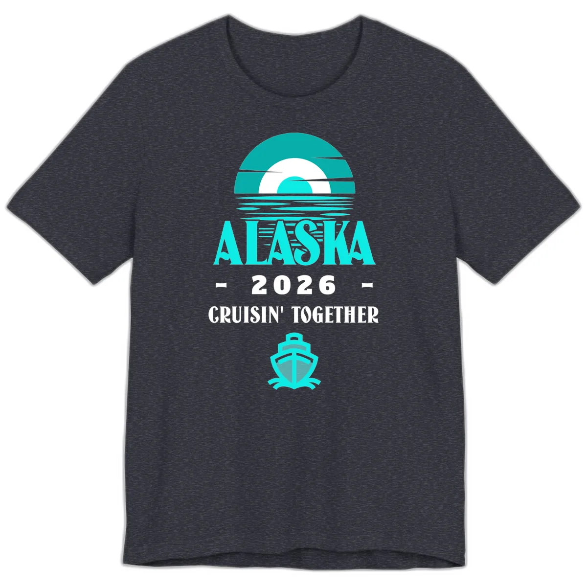 Alaska 2026 Cruisin' Together Scenic Premium T-Shirt in Heather Navy