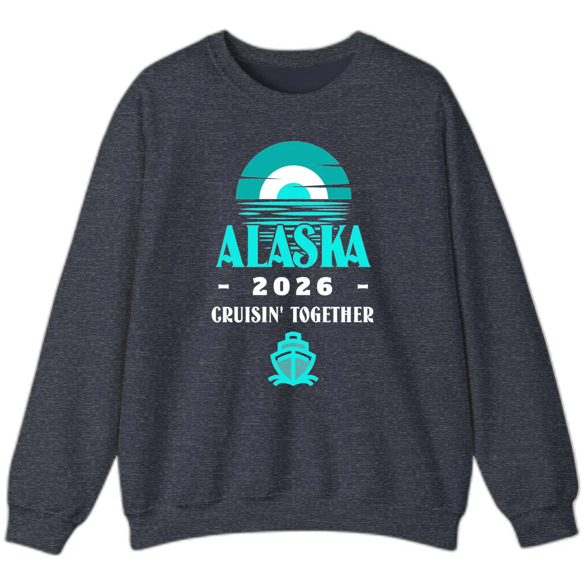 Alaska 2026 Cruisin' Together Scenic Sweatshirt in Heather Sport Dark Navy
