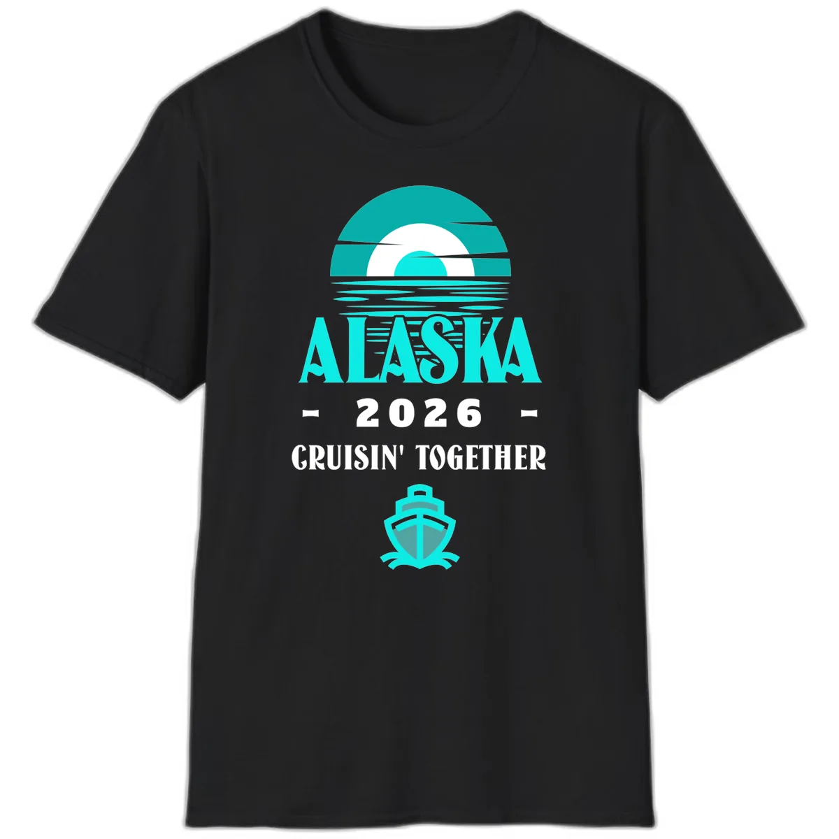 Alaska 2026 Cruisin' Together Scenic T-Shirt in Black