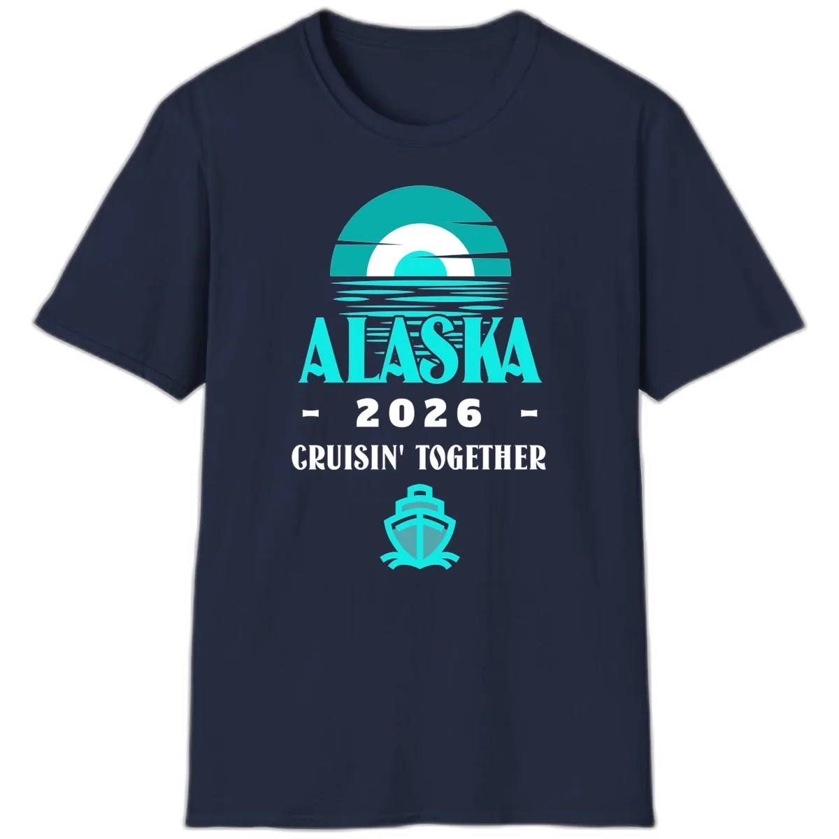 Alaska 2026 Cruisin' Together Scenic T-Shirt in Navy
