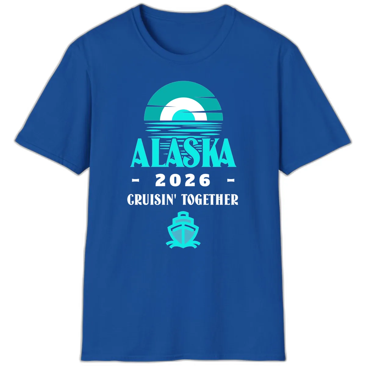 Alaska 2026 Cruisin' Together Scenic T-Shirt in Royal