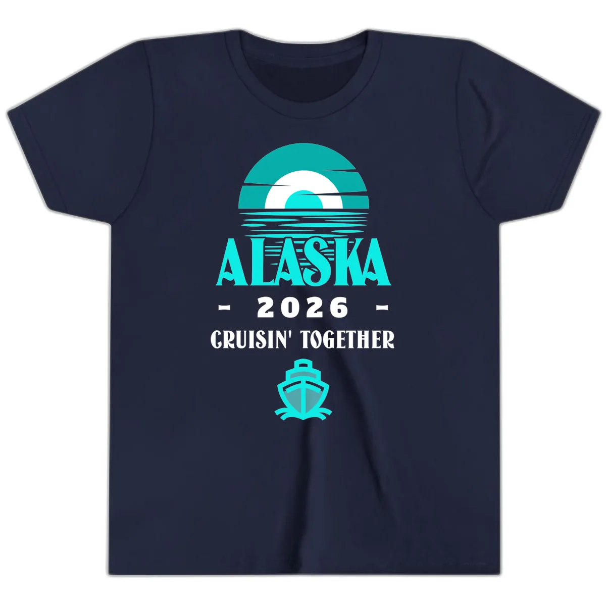 Alaska 2026 Cruisin' Together Scenic Youth T-Shirt in Navy