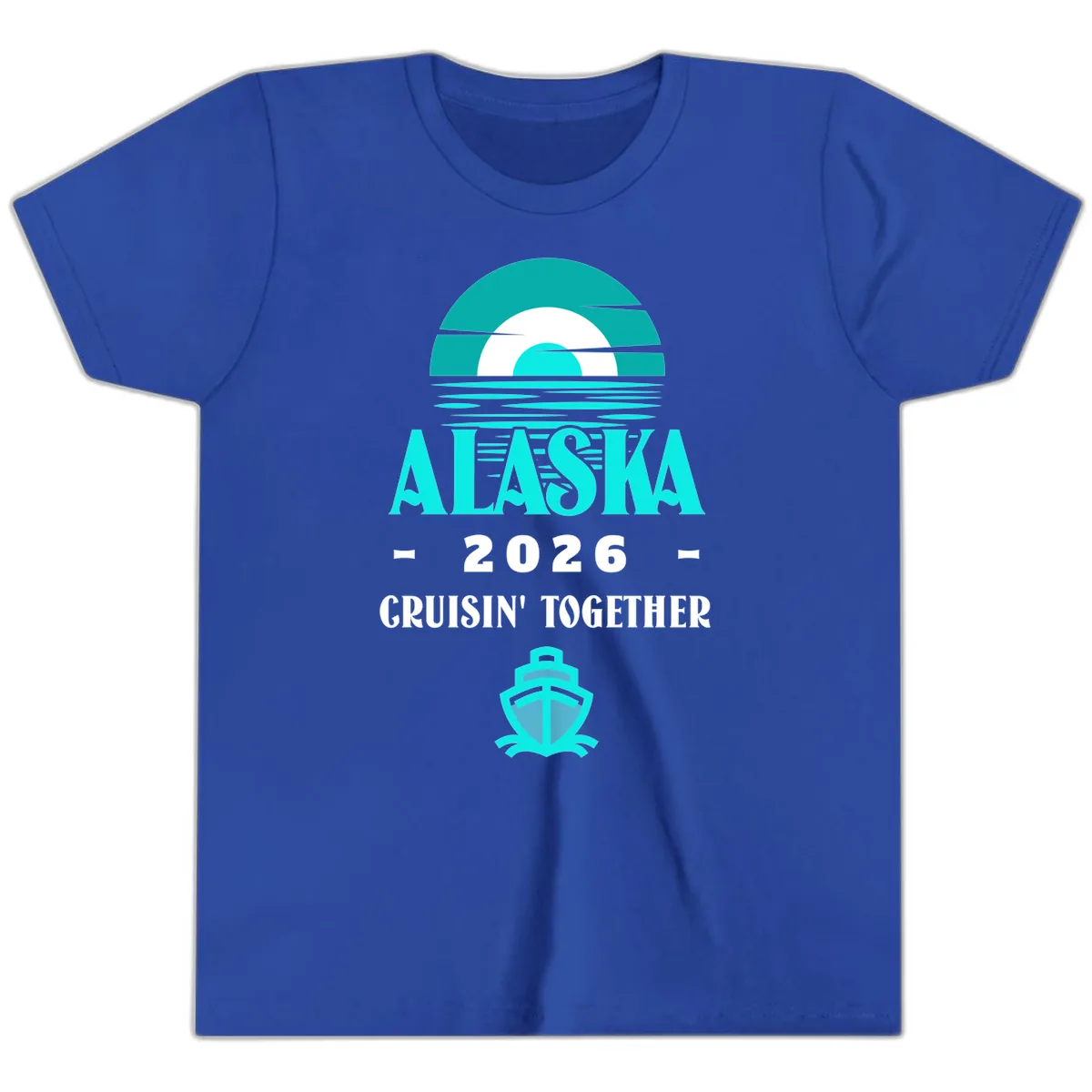Alaska 2026 Cruisin' Together Scenic Youth T-Shirt in True Royal