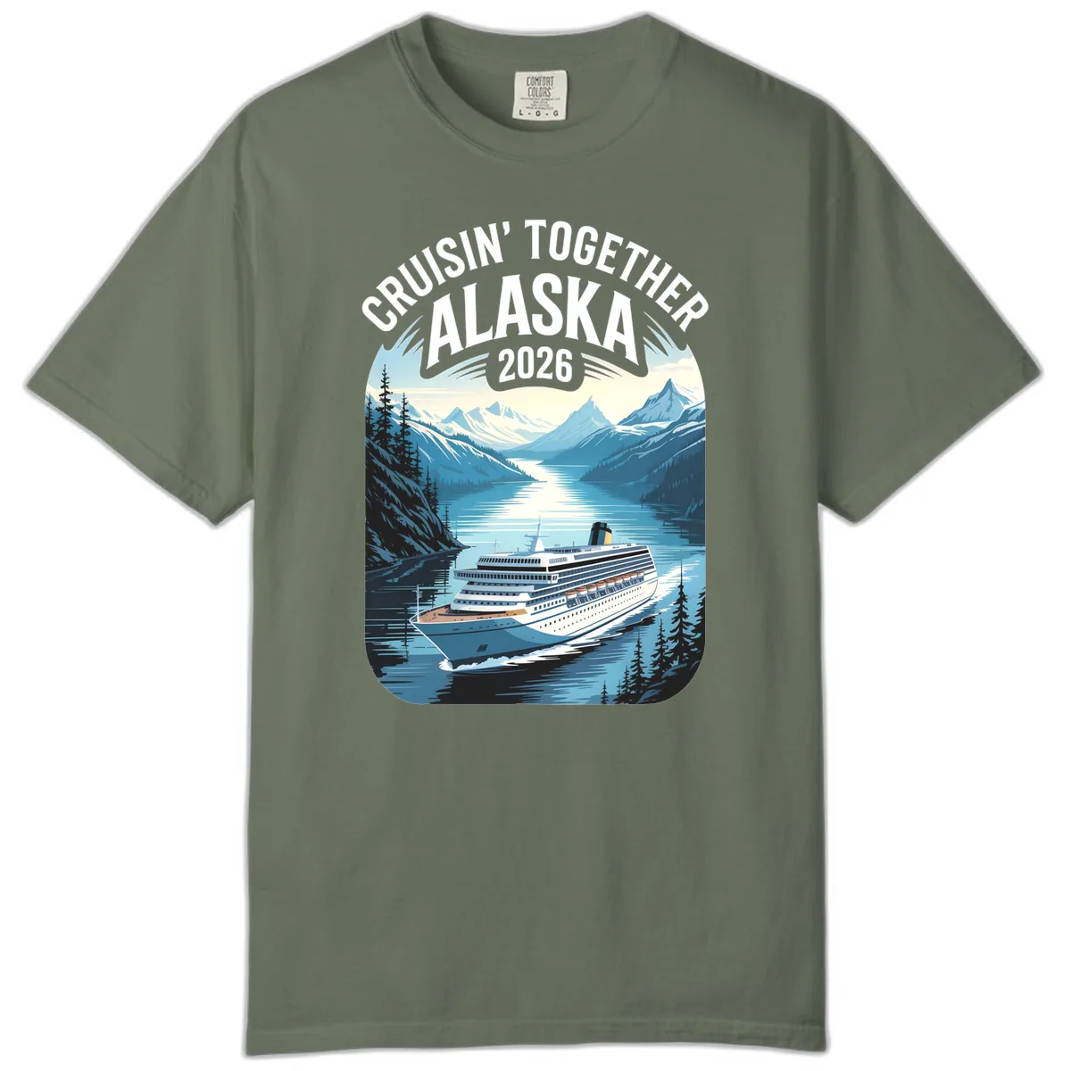 Alaskan Cruise Together 2026 Ship Scenic Comfort Color in Moss