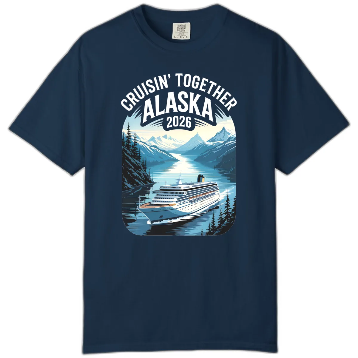 Alaskan Cruise Together 2026 Ship Scenic Comfort Color in True Navy