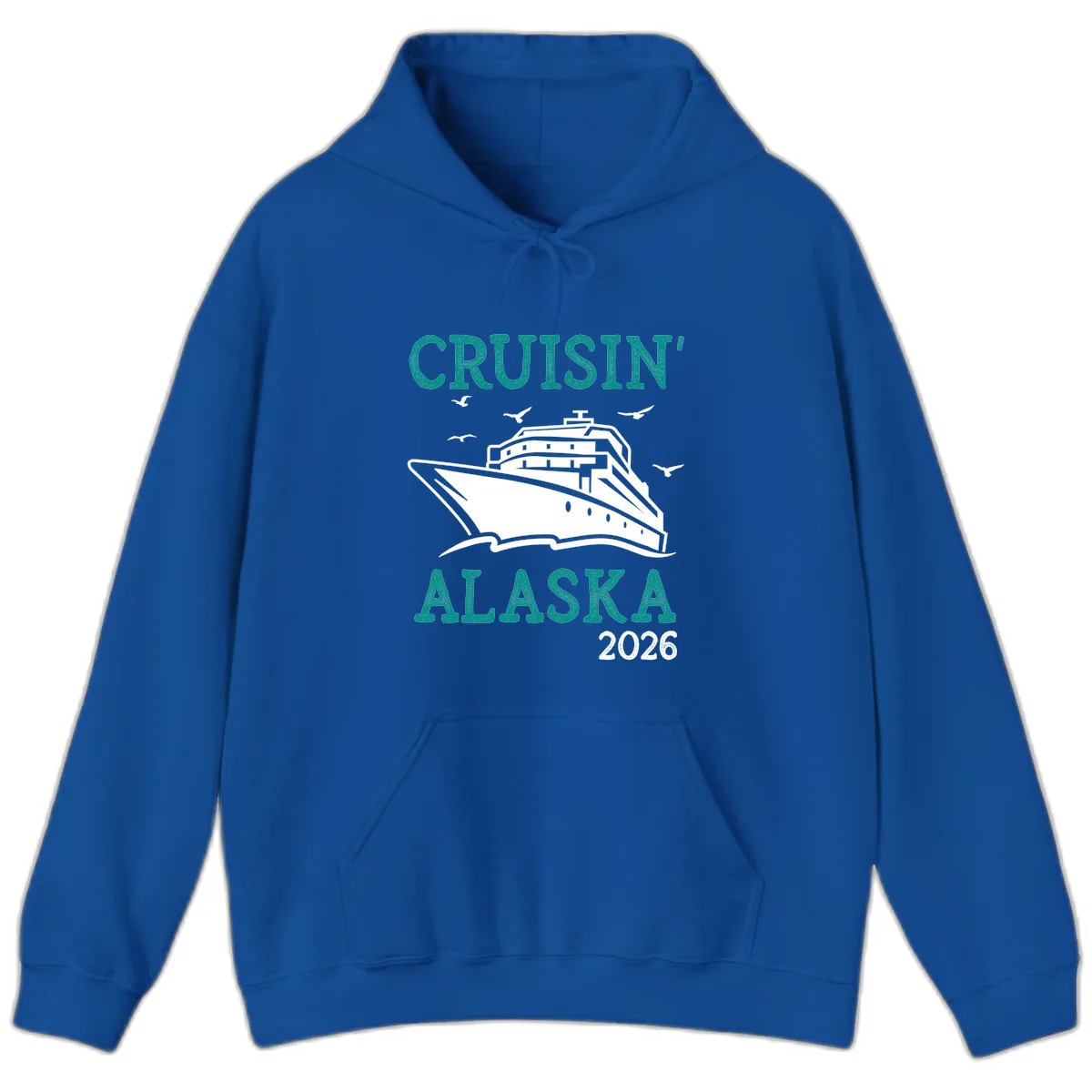 Cruisin' Alaska 2026 Cruise Ship Design Hoodie in Royal