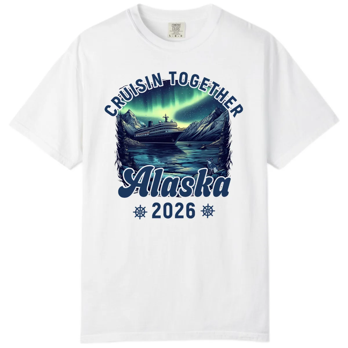 Cruisin Together Alaska 2026 Cruise Ship Comfort Color in White