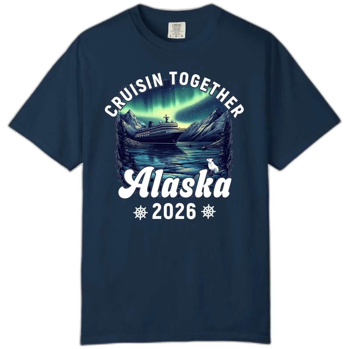 Cruisin Together Alaska 2026 Cruise Ship Comfort Color in True Navy