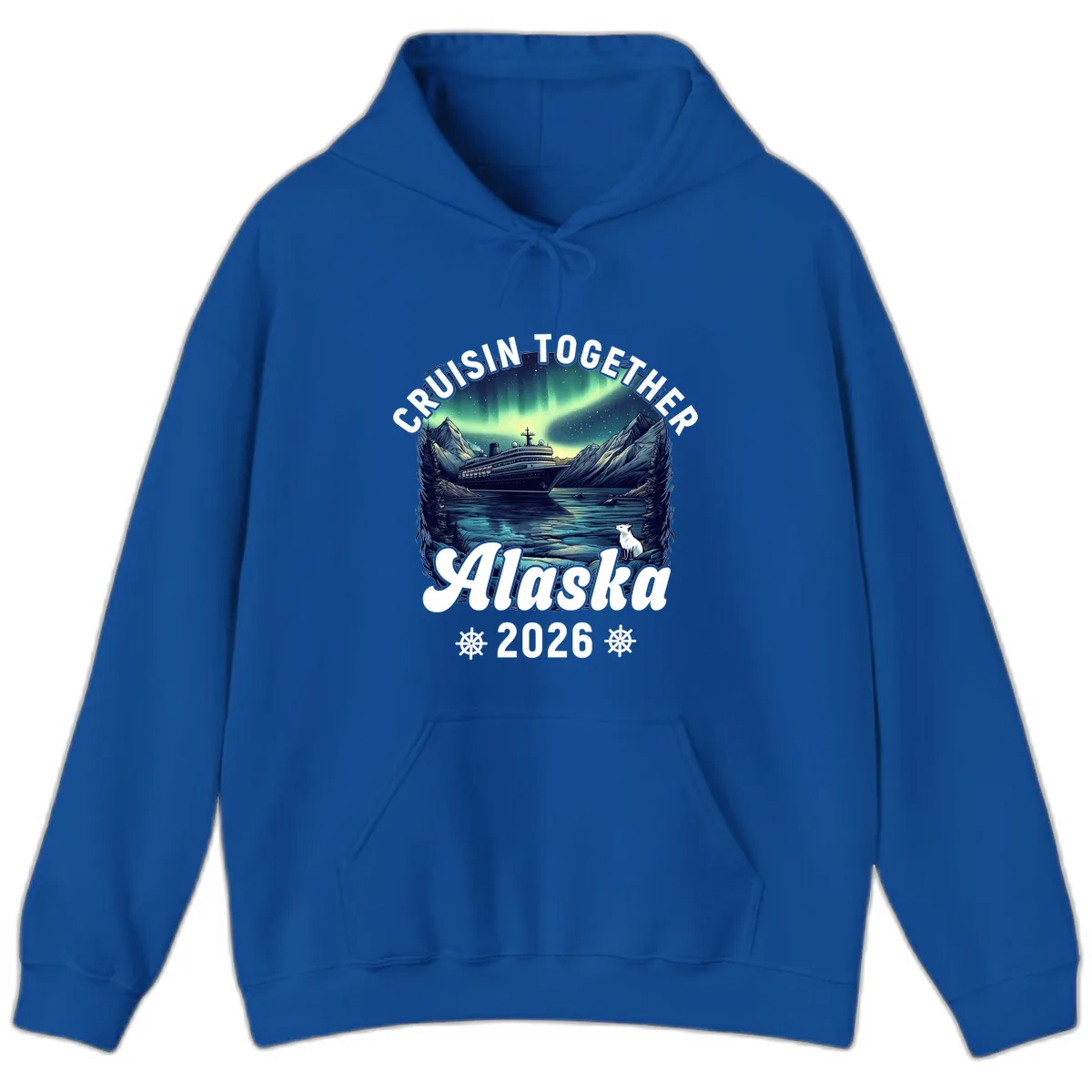 Cruisin Together Alaska 2026 Cruise Ship Hoodie in Royal