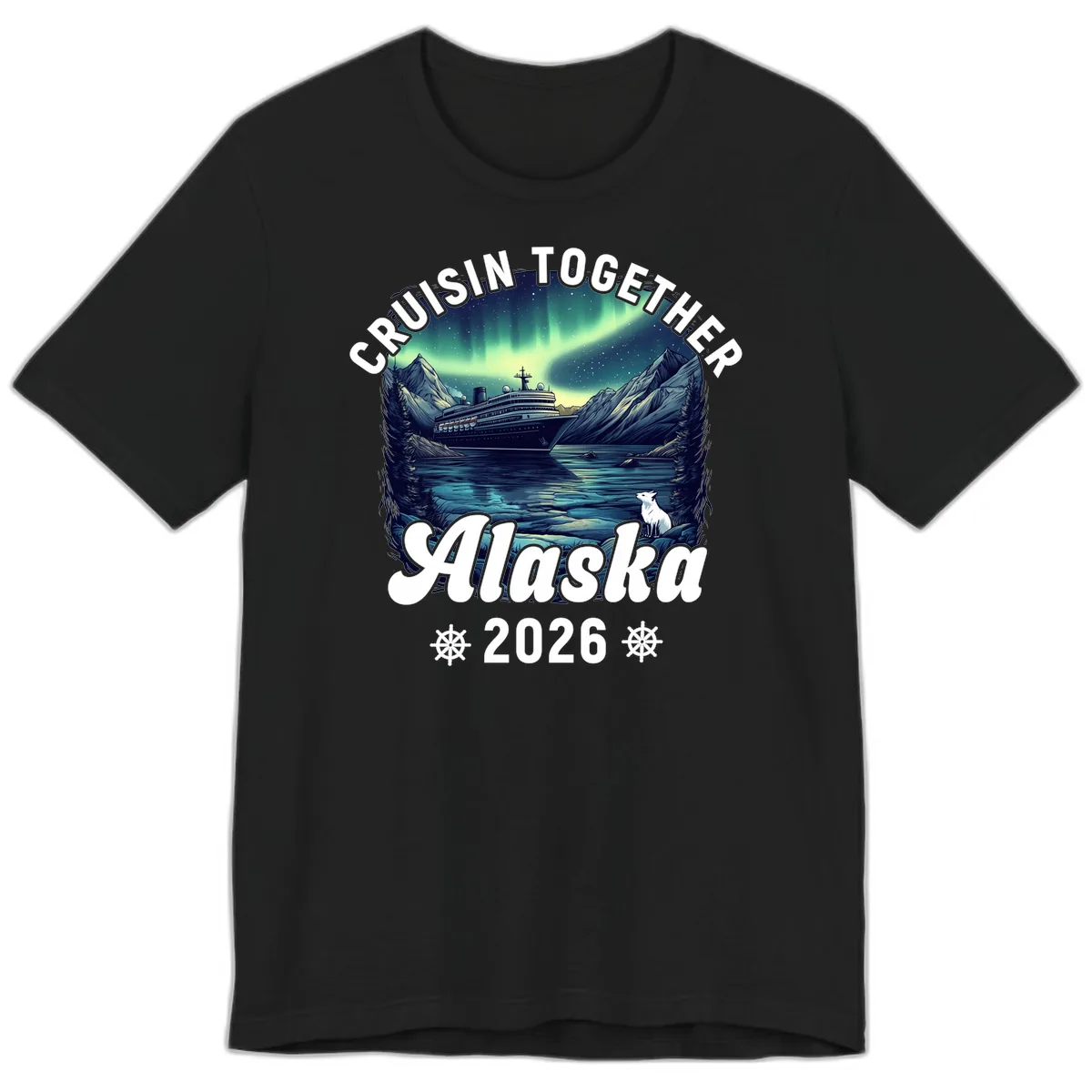 Cruisin Together Alaska 2026 Cruise Ship Premium T-Shirt in Black