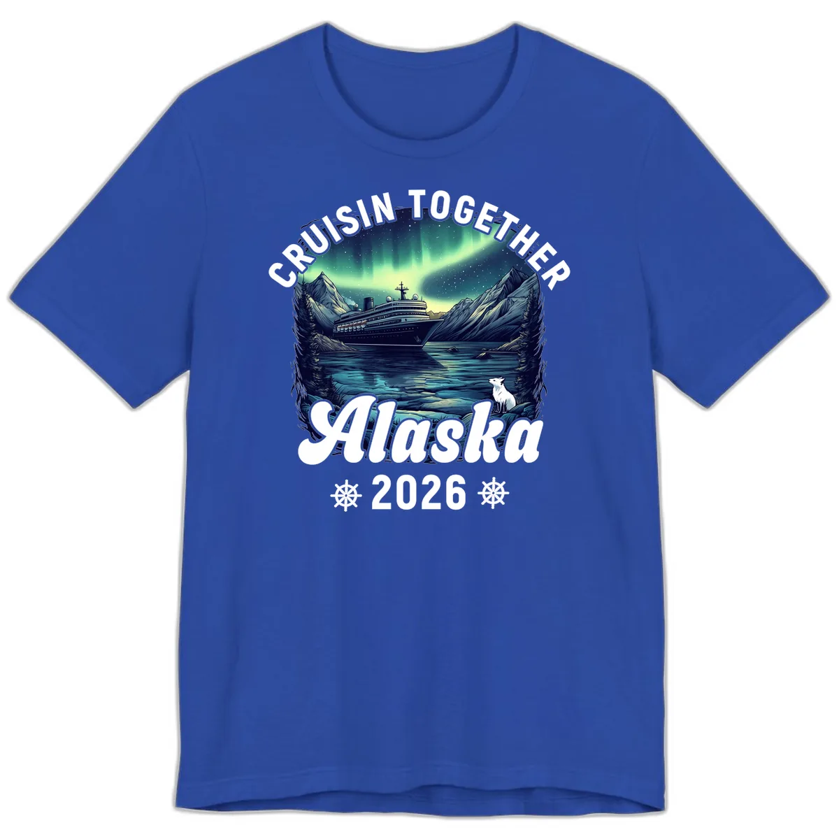 Cruisin Together Alaska 2026 Cruise Ship Premium T-Shirt in True Royal