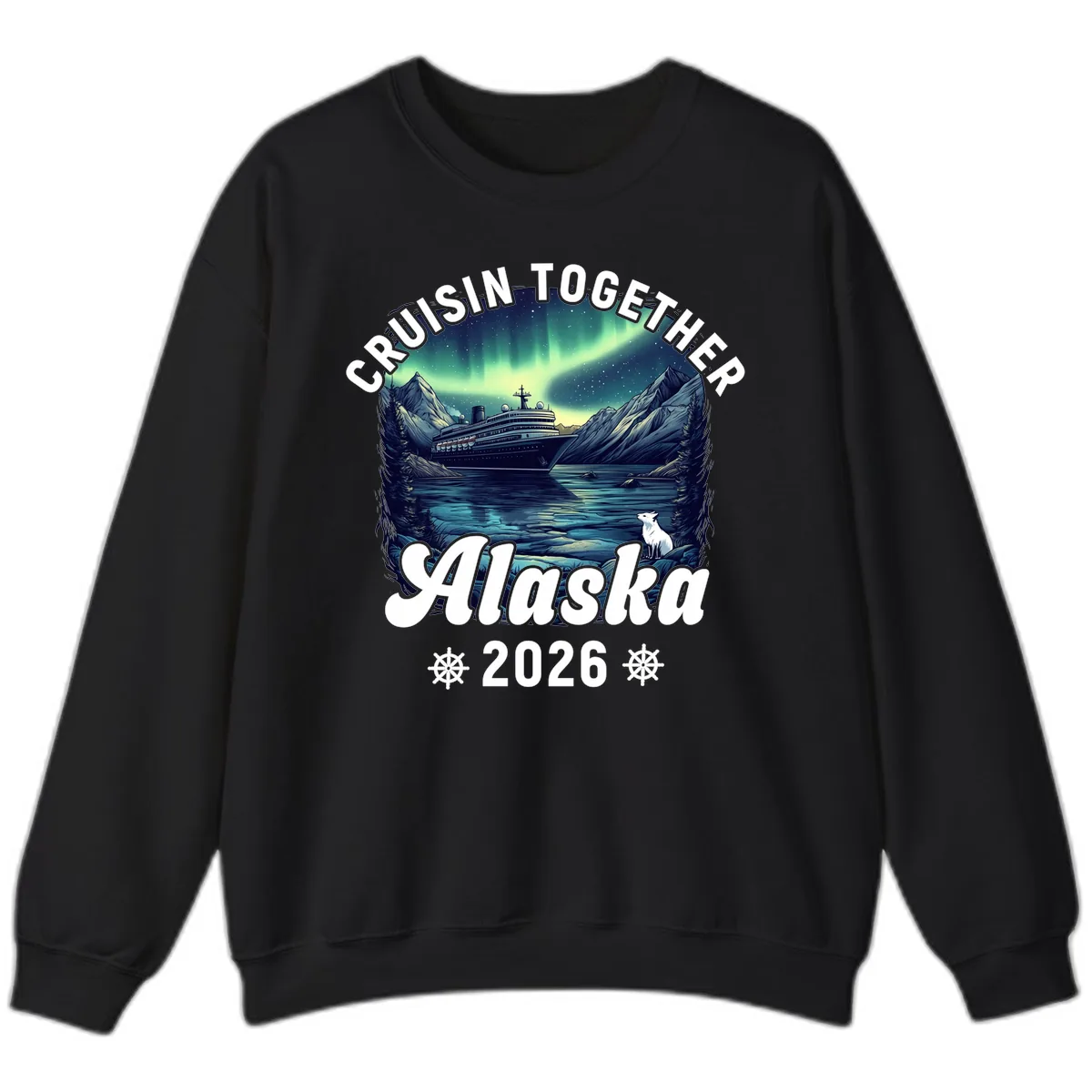 Cruisin Together Alaska 2026 Cruise Ship Sweatshirt in Black