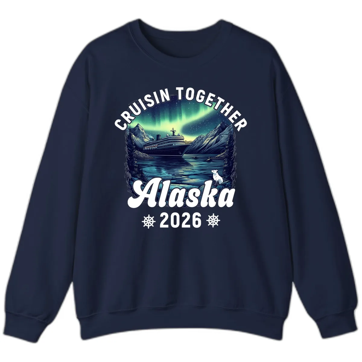 Cruisin Together Alaska 2026 Cruise Ship Sweatshirt in Navy