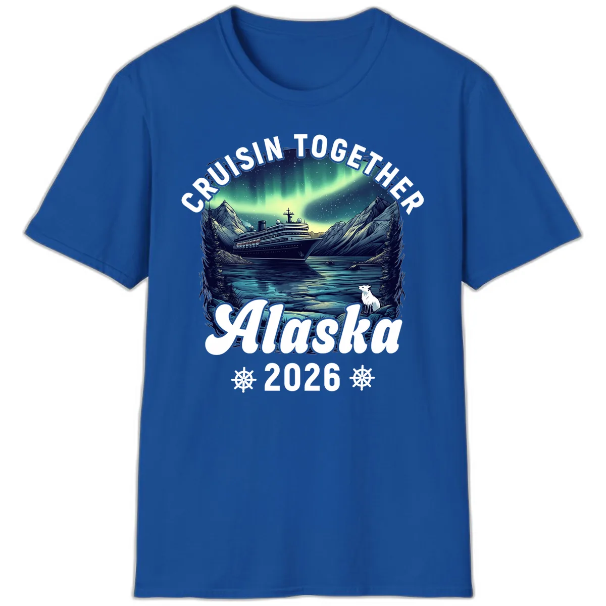 Cruisin Together Alaska 2026 Cruise Ship T-Shirt in Royal
