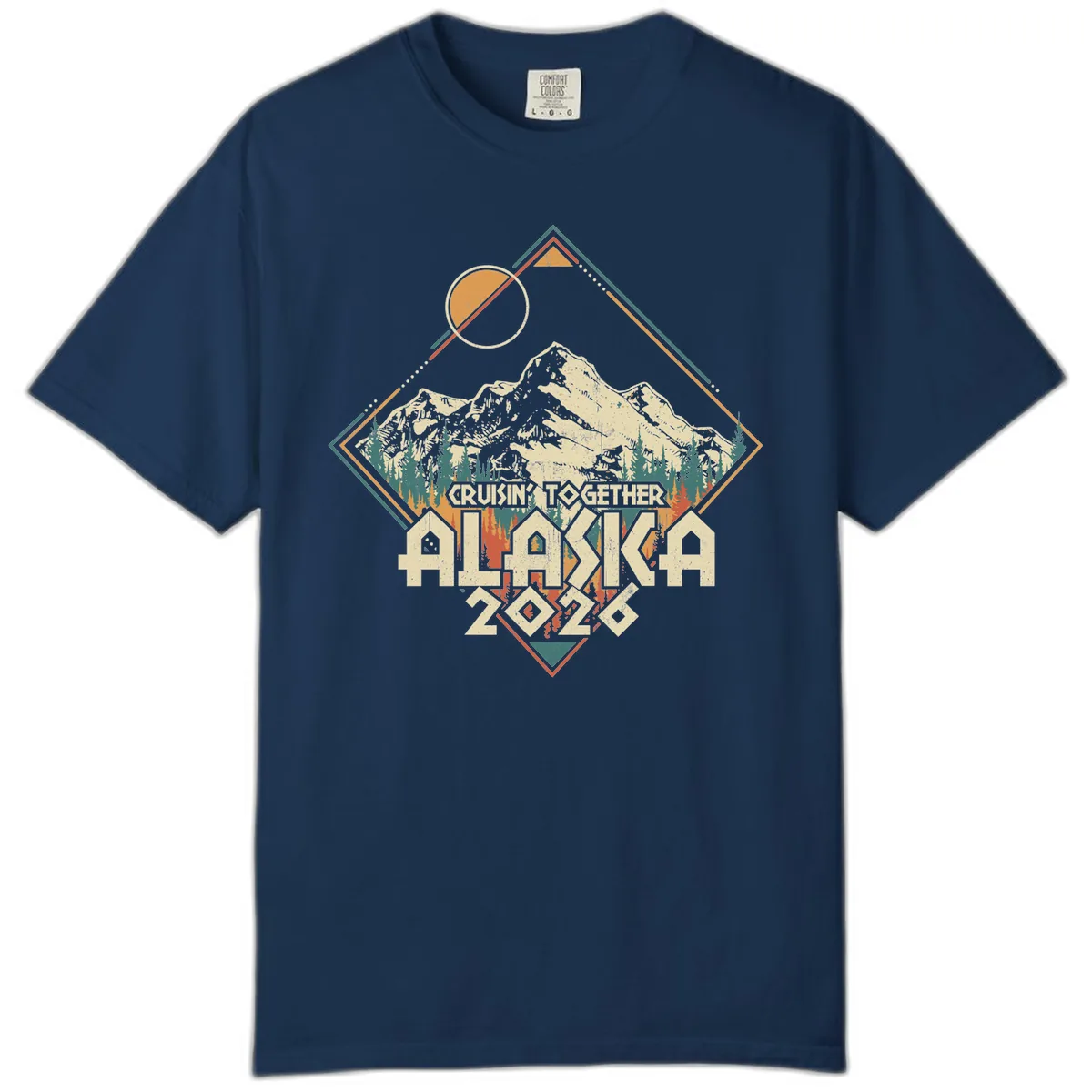 Cruisin' Together Alaska 2026 Mountain Frame Comfort Color in Navy