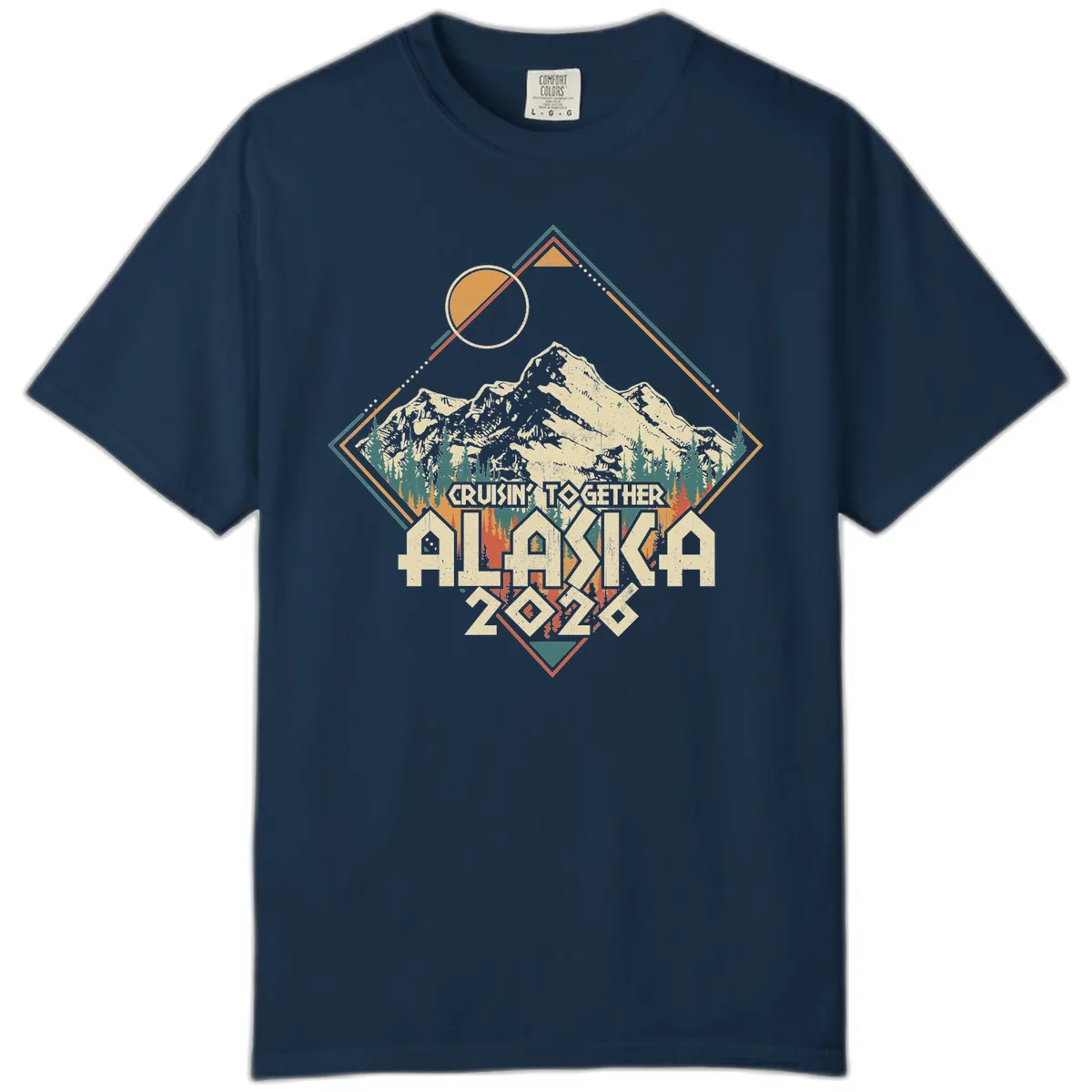 Cruisin' Together Alaska 2026 Mountain Frame Comfort Color in True Navy