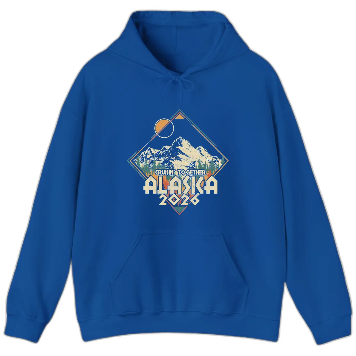 Cruisin' Together Alaska 2026 Mountain Frame Hoodie in Royal