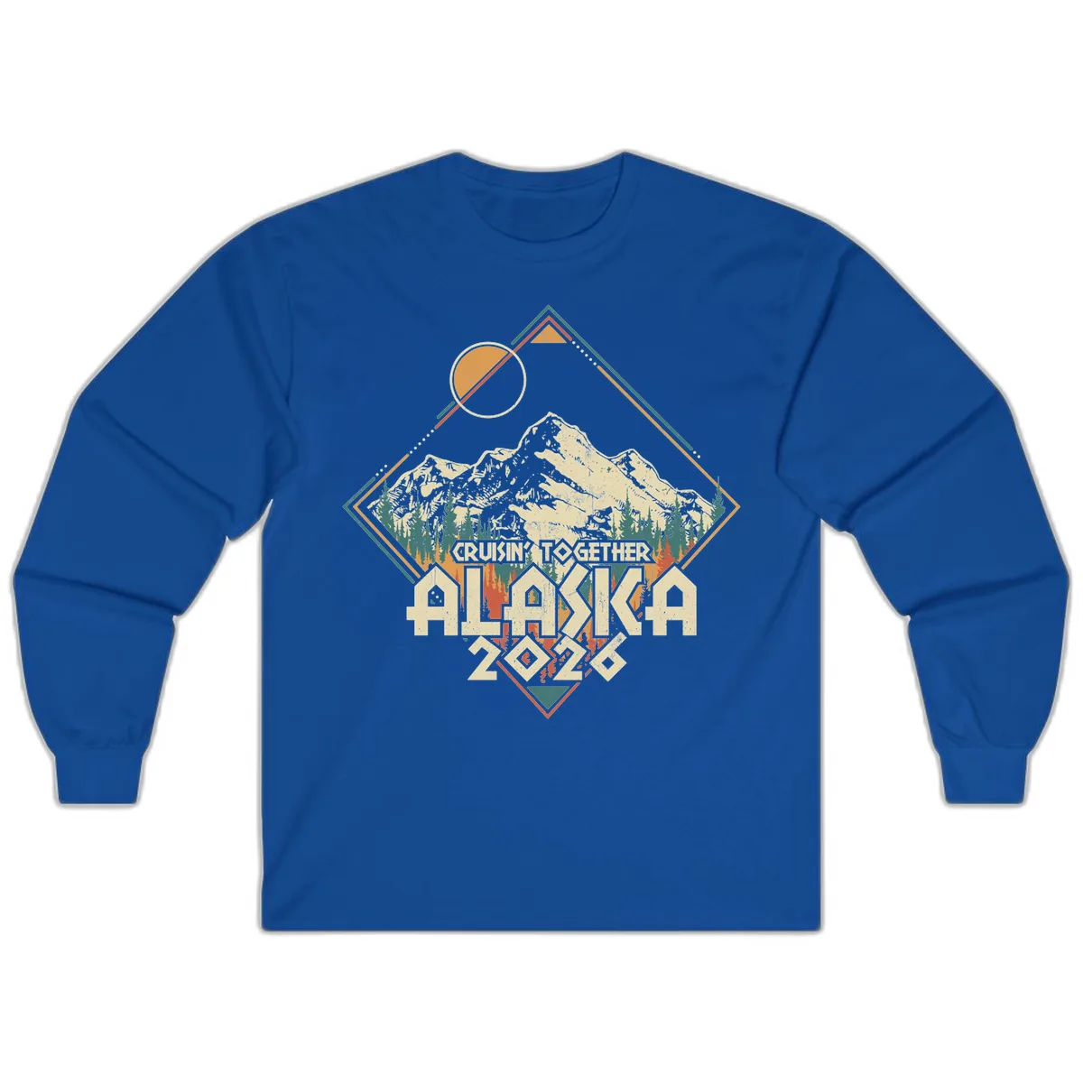 Cruisin' Together Alaska 2026 Mountain Frame Long Sleeve in Royal