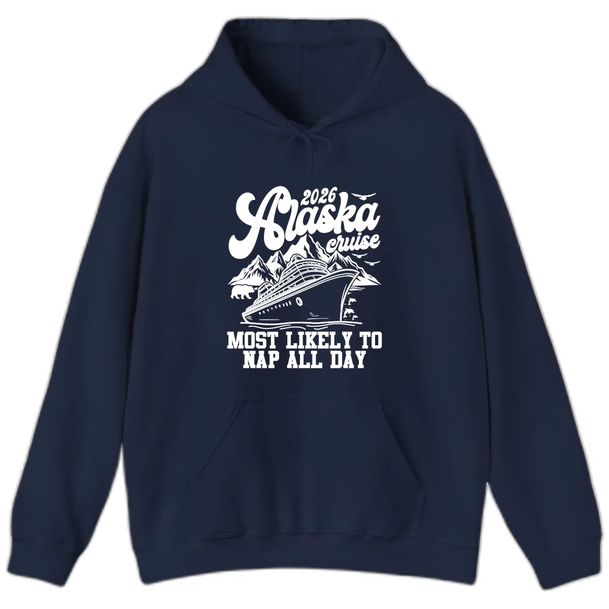 2026 Alaska Cruise Nap Day Scenic Hoodie in Navy
