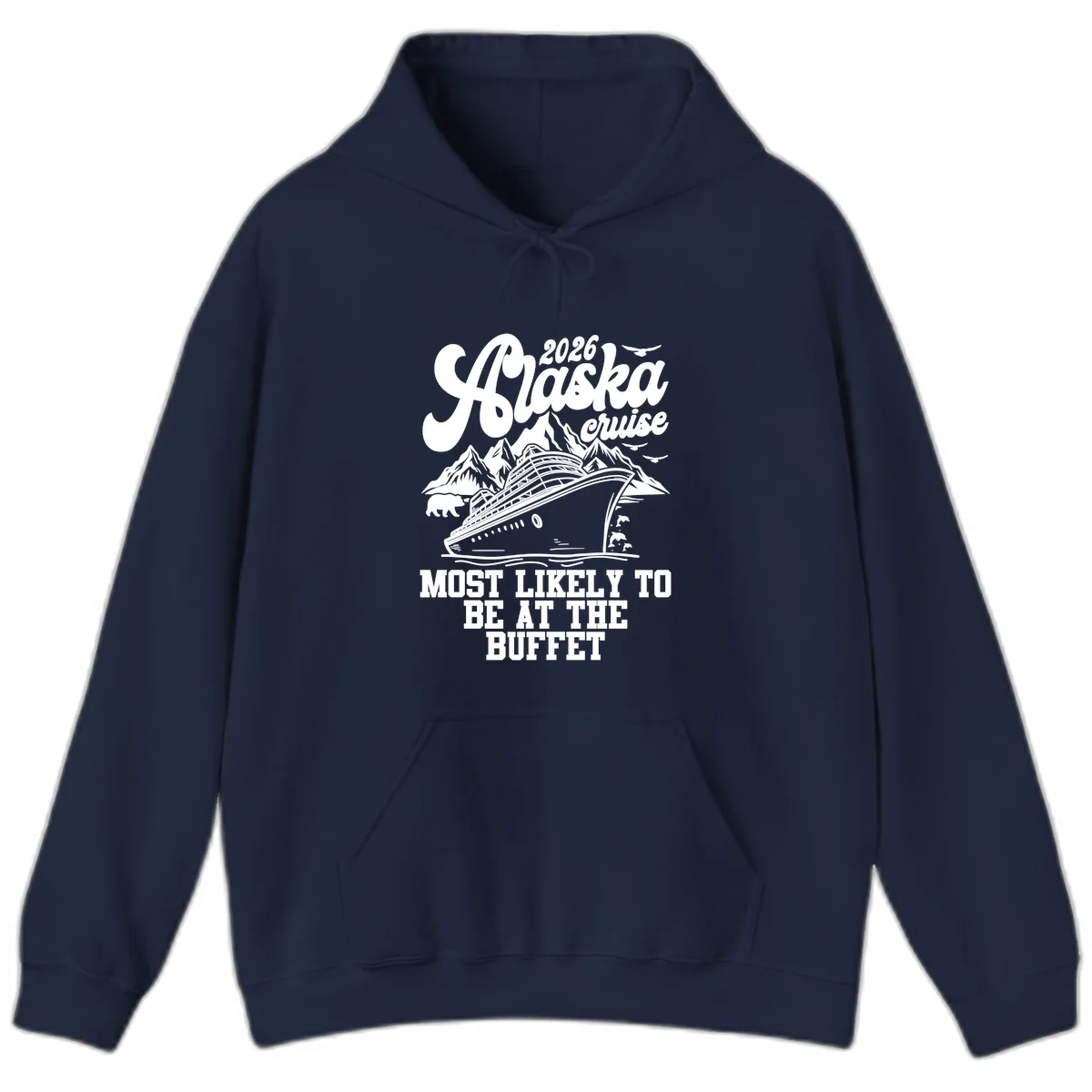 2026 Alaska Cruise Buffet Enthusiast Hoodie in Navy