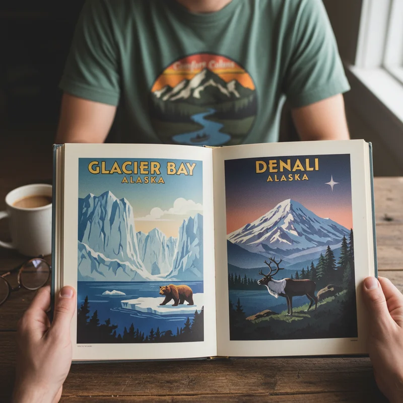 The Reference Posters Behind Our Alaska Collection - Alaskan Cruise Shirts