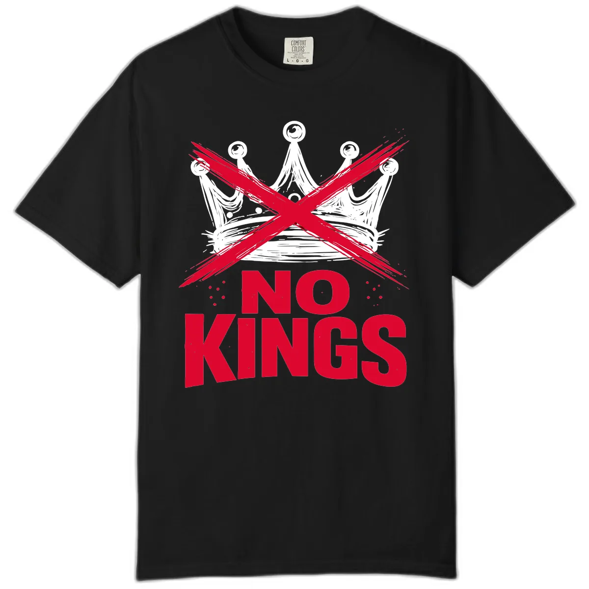 No Kings Crown Rebellion Graphic Comfort Color in Black