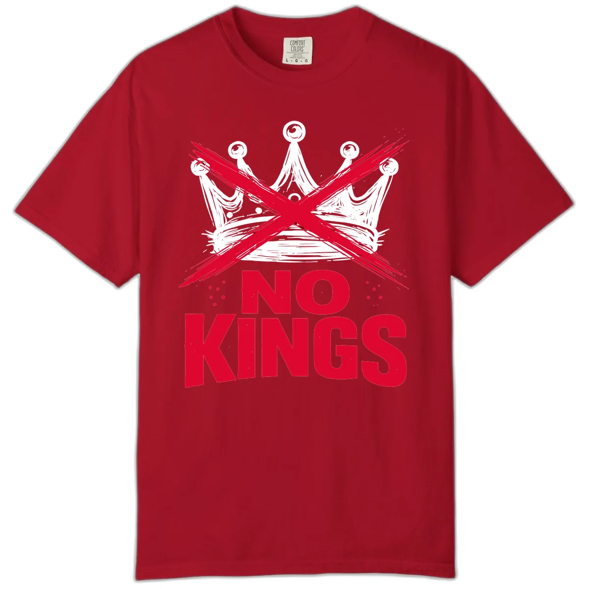 No Kings Crown Rebellion Graphic Comfort Color in Red