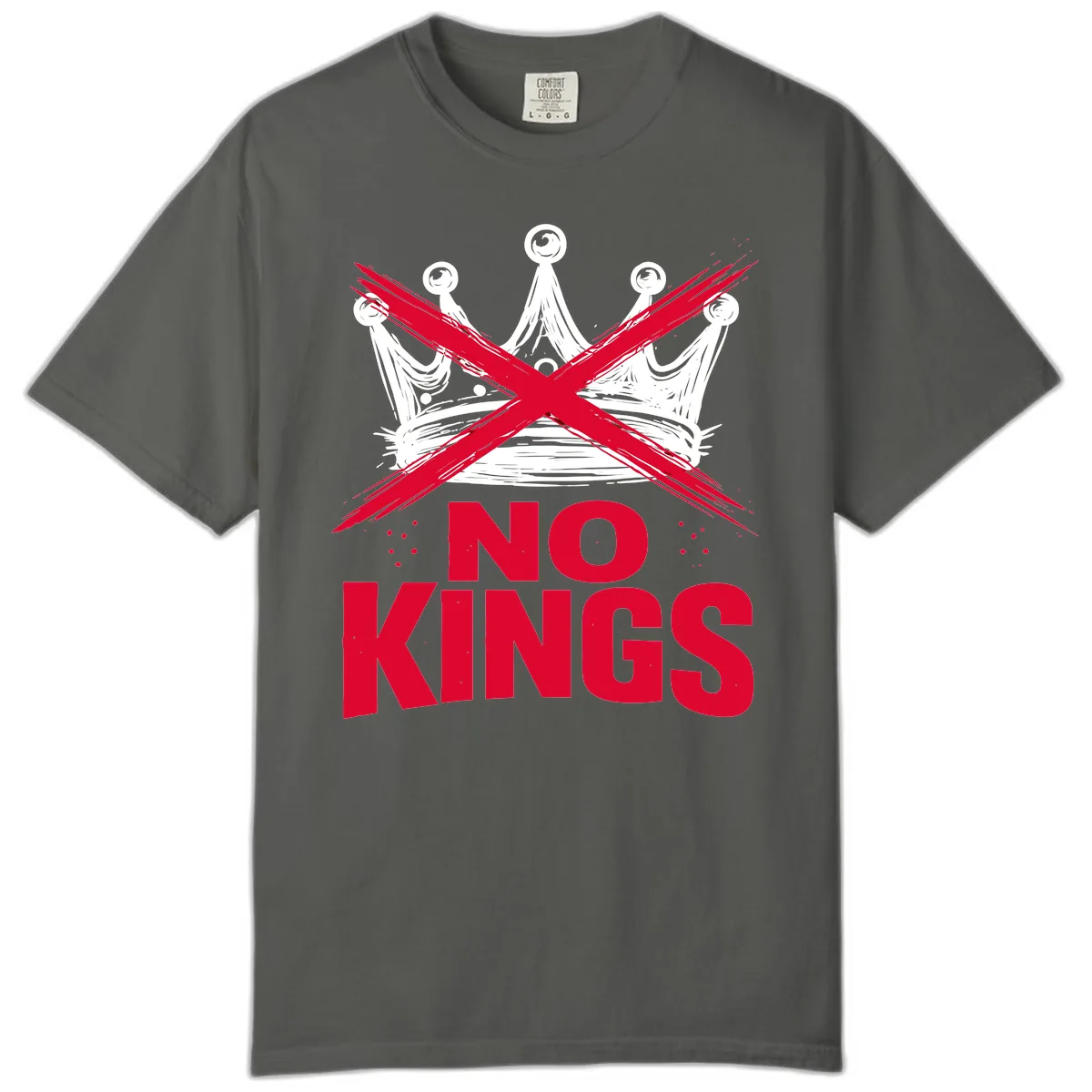 No Kings Crown Rebellion Graphic Comfort Color in Pepper