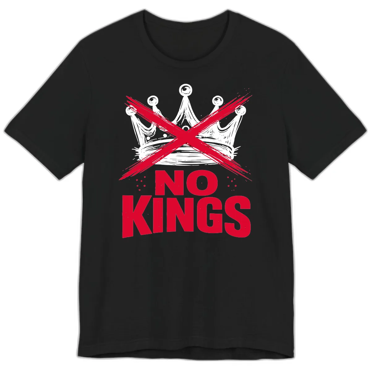 No Kings Crown Rebellion Graphic Premium T-Shirt in Black