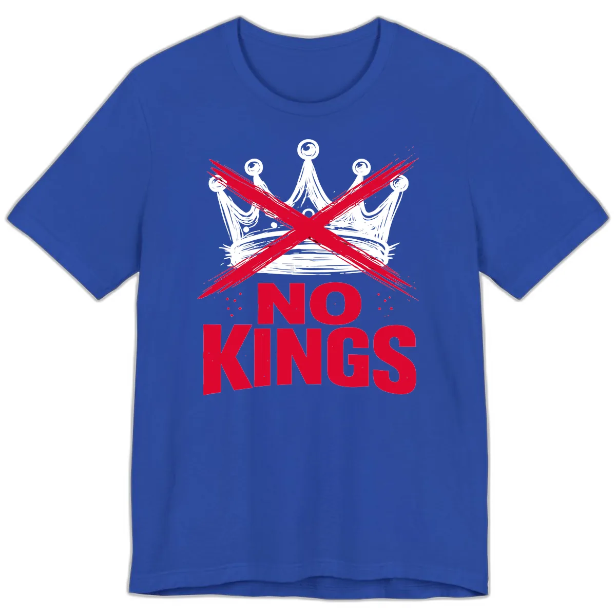 No Kings Crown Rebellion Graphic Premium T-Shirt in True Royal
