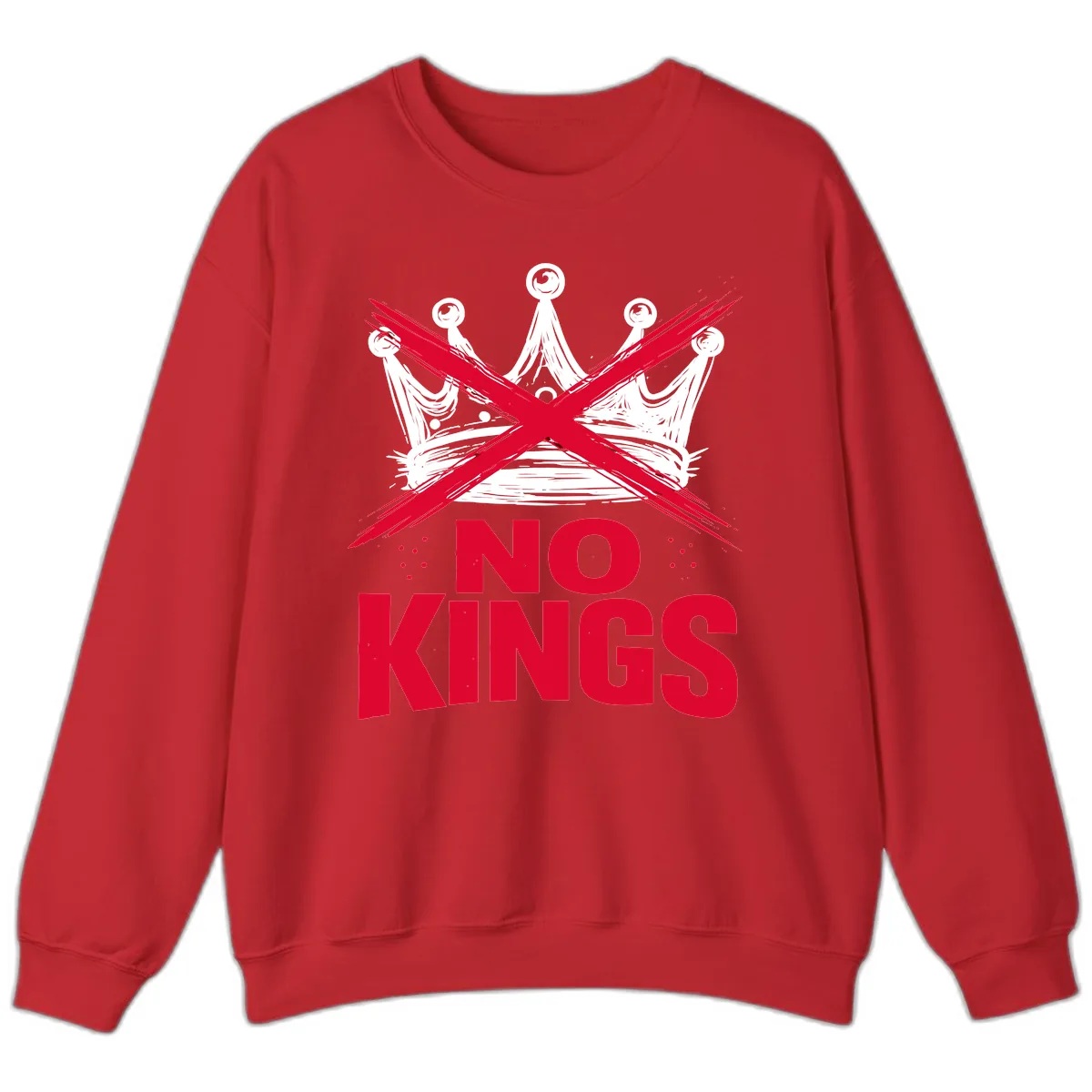 No Kings Crown Rebellion Graphic Sweatshirt in Red