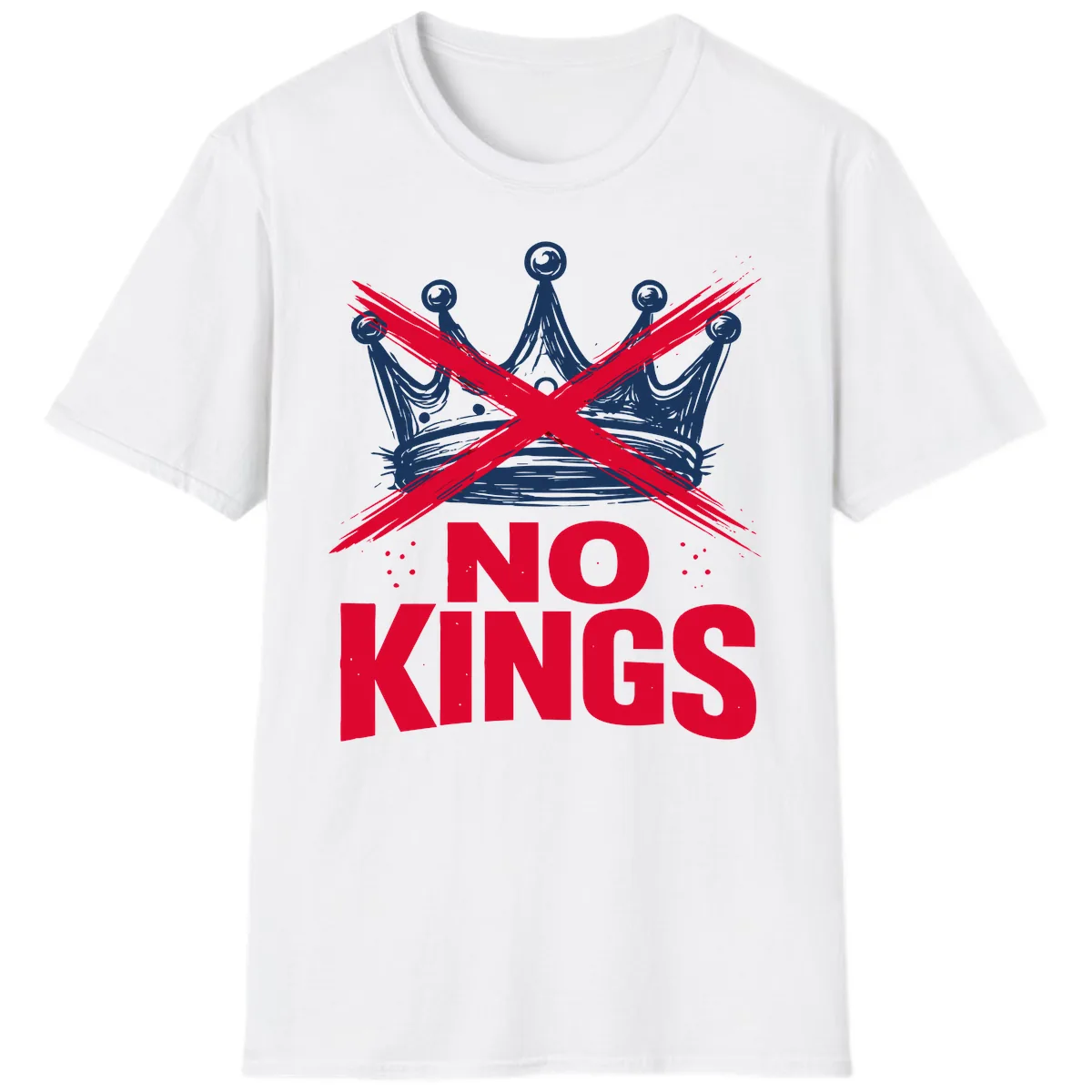 No Kings Crown Rebellion Graphic T-Shirt in White