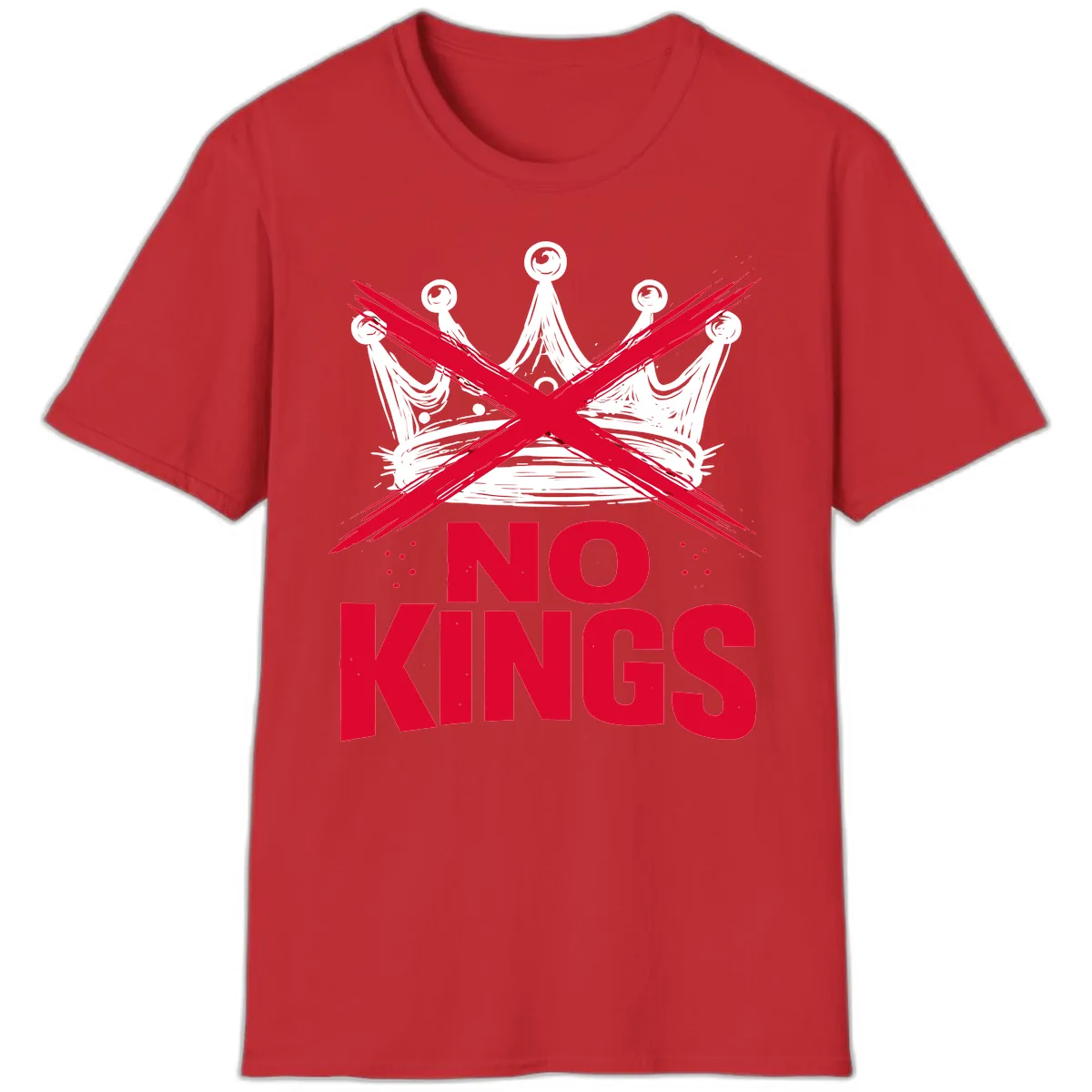 No Kings Crown Rebellion Graphic T-Shirt in Red