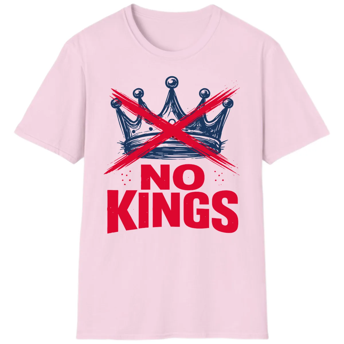 No Kings Crown Rebellion Graphic T-Shirt in Light Pink