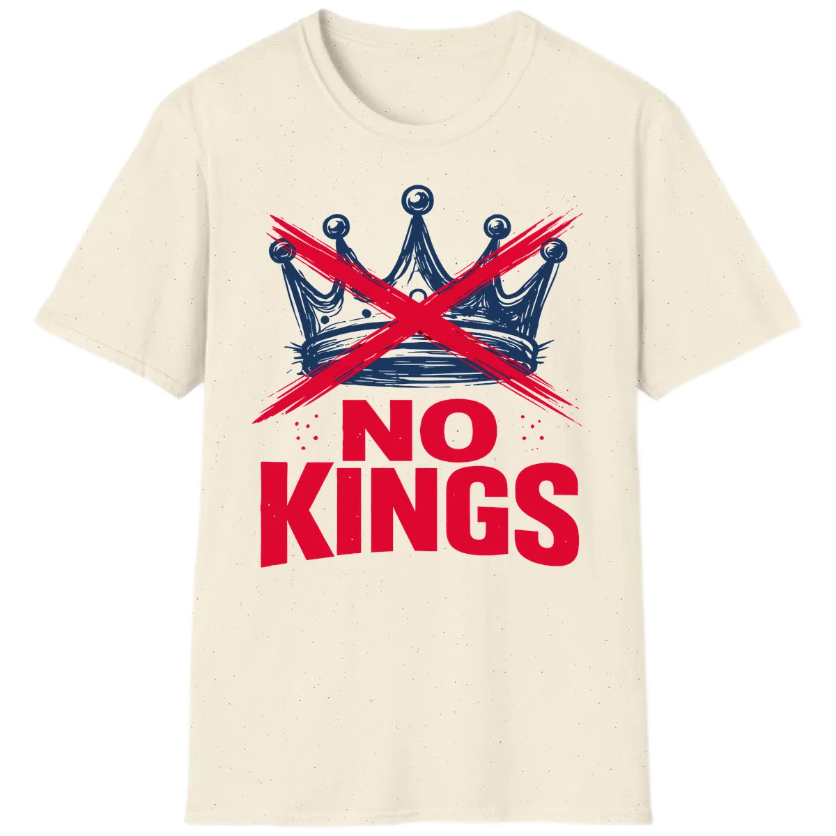 No Kings Crown Rebellion Graphic T-Shirt in Natural