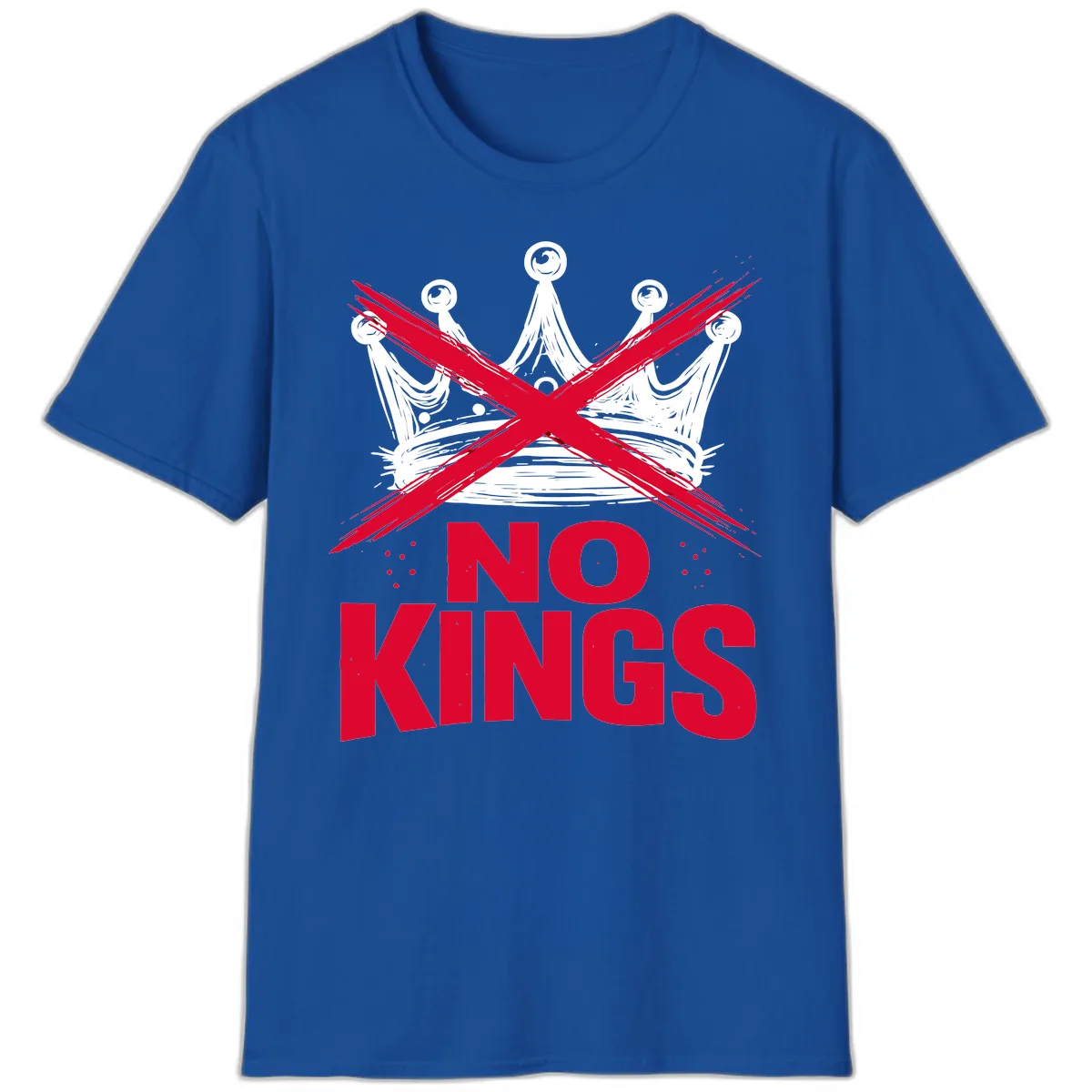 No Kings Crown Rebellion Graphic T-Shirt in Royal