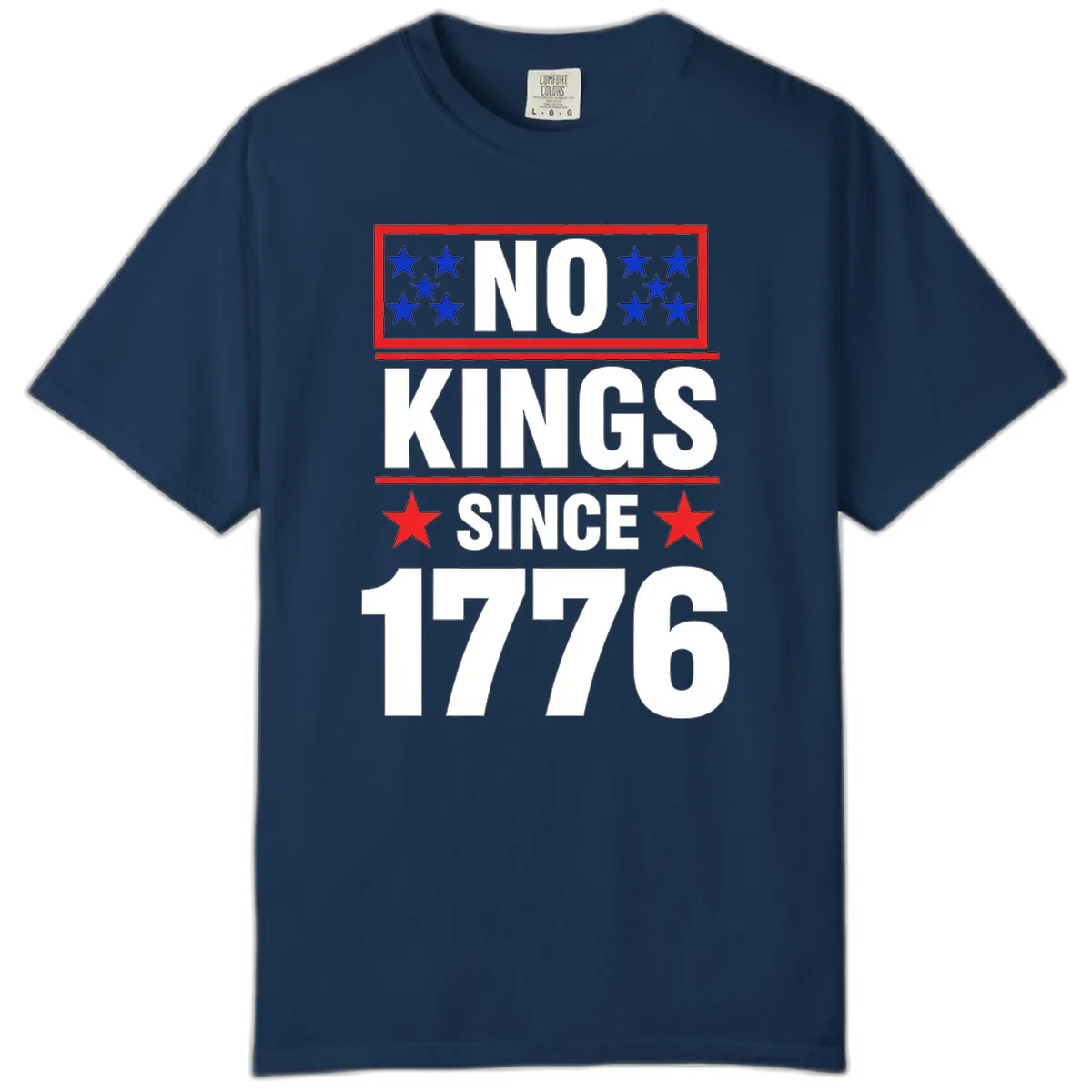 No Kings Since 1776 Patriotic Independence Comfort Color in Navy