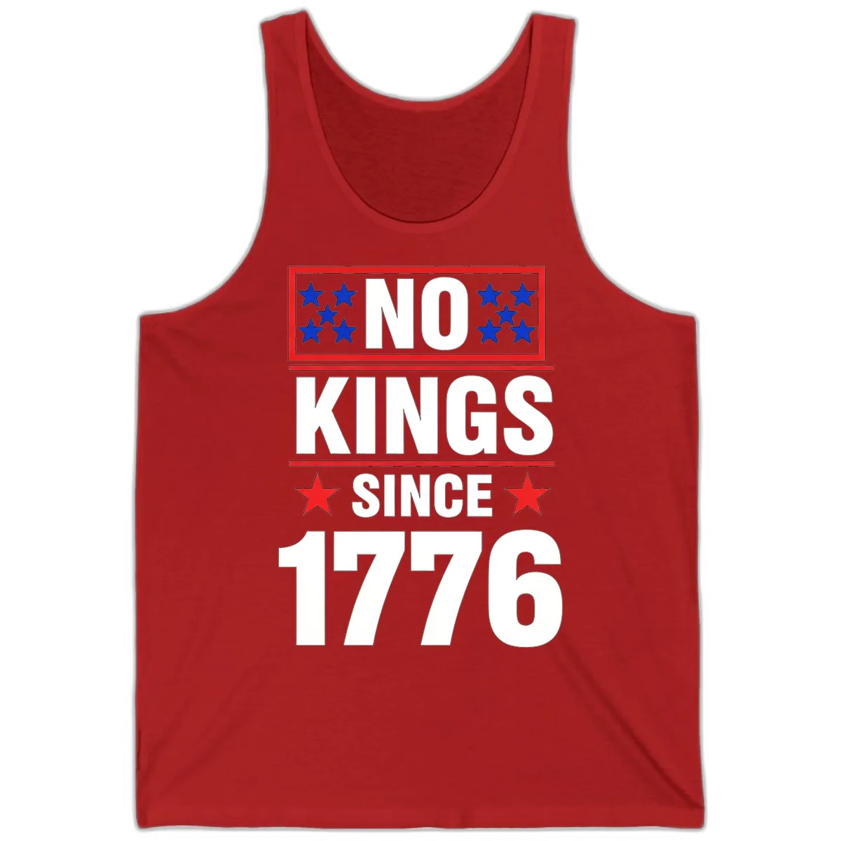 No Kings Since 1776 Patriotic Independence Tank in Red
