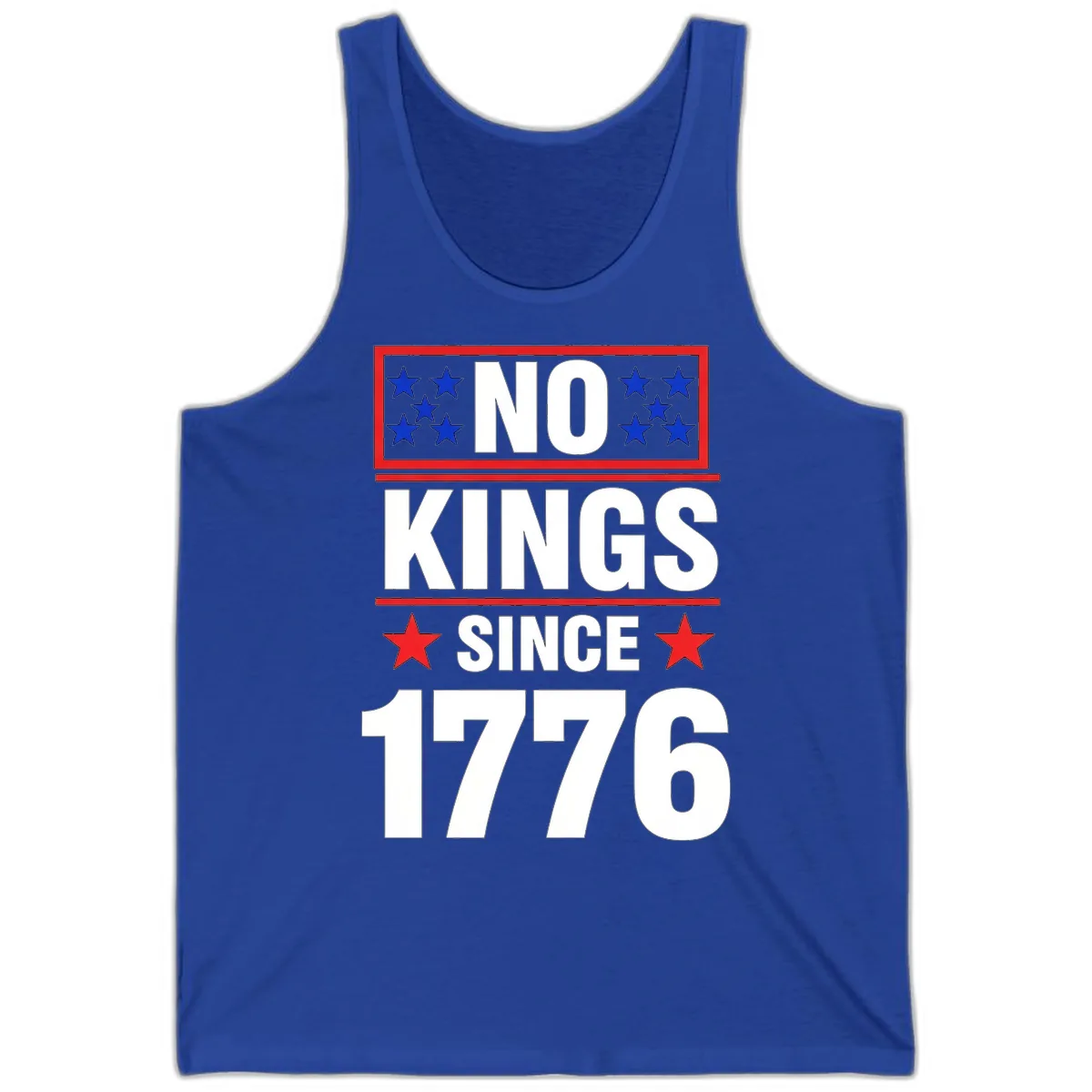 No Kings Since 1776 Patriotic Independence Tank in True Royal